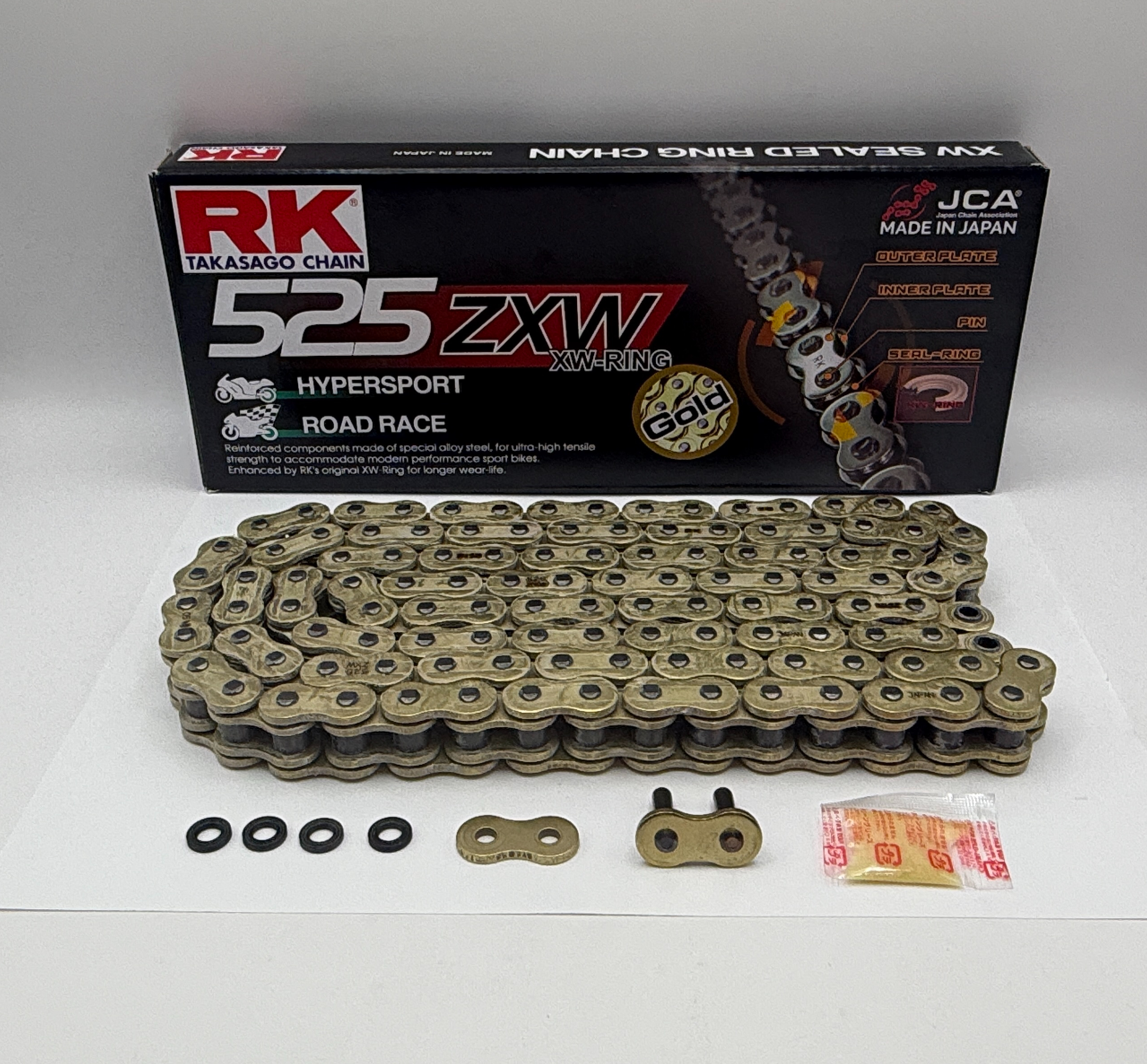 RK Chain Super Heavy Duty XW-Ring Gold ZXW 525-102L (46.4KN)