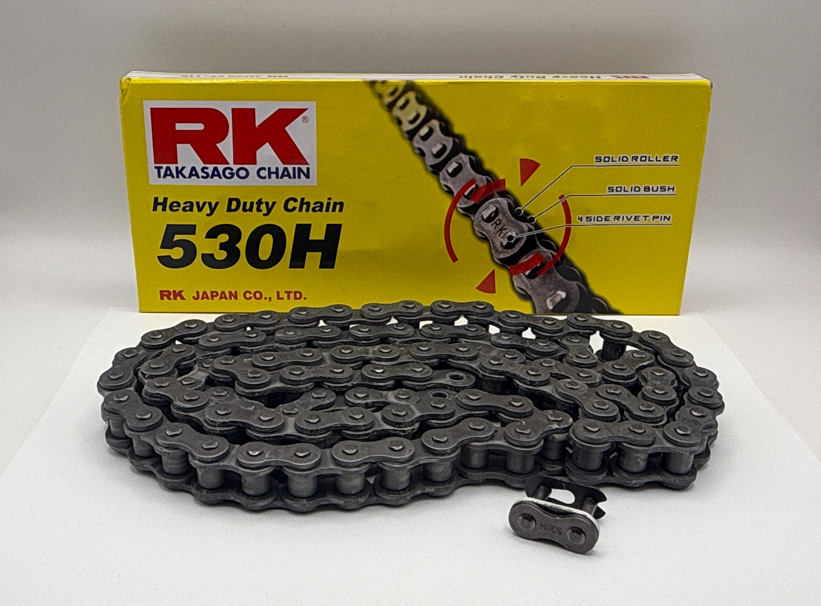 RK Chain Heavy Duty Black 530H 530-114L (34.3KN)