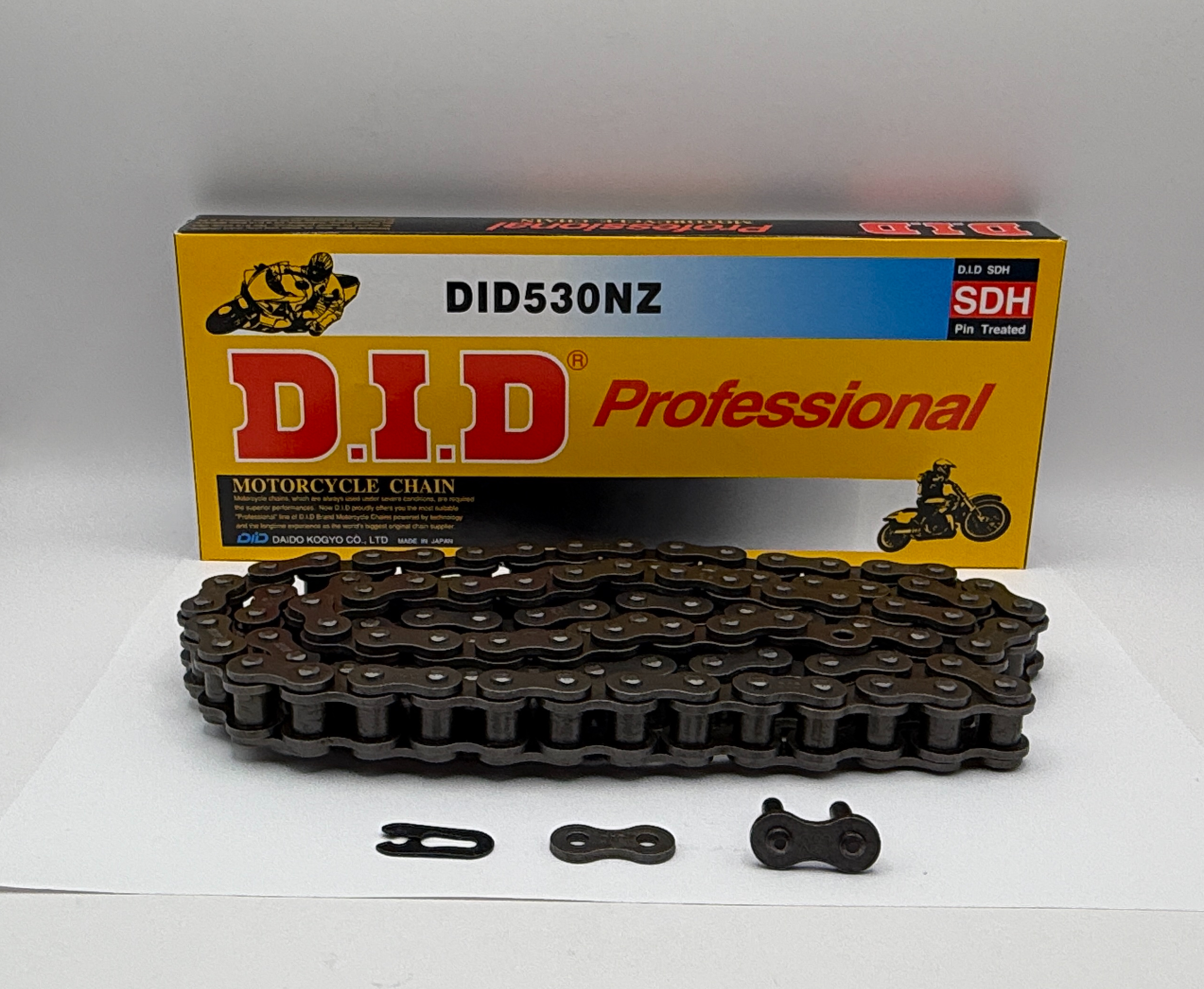 DID Chain Super Heavy Duty Vintage Black NZ 530-130L (38.2KN) (FJ Press Split Link)