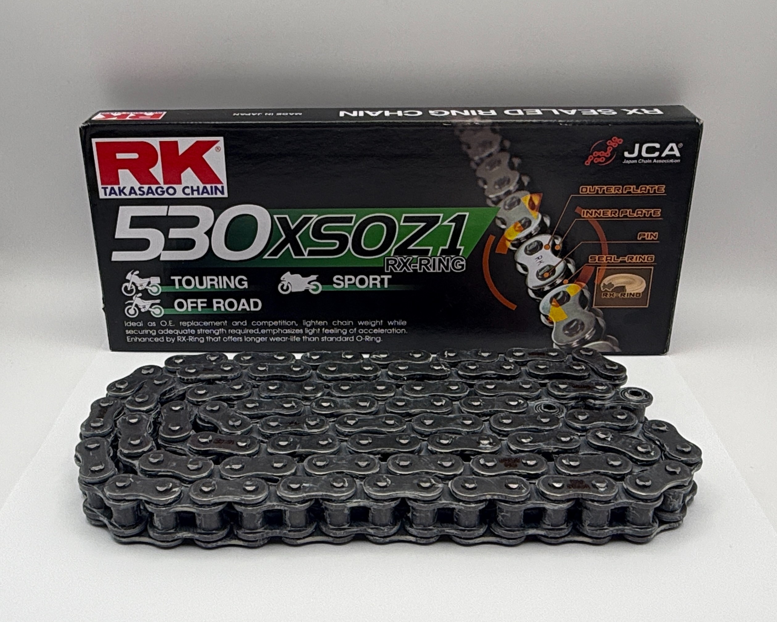 RK Chain Heavy Duty RX-Ring Black XSOZ1 530-096L (40.0KN)