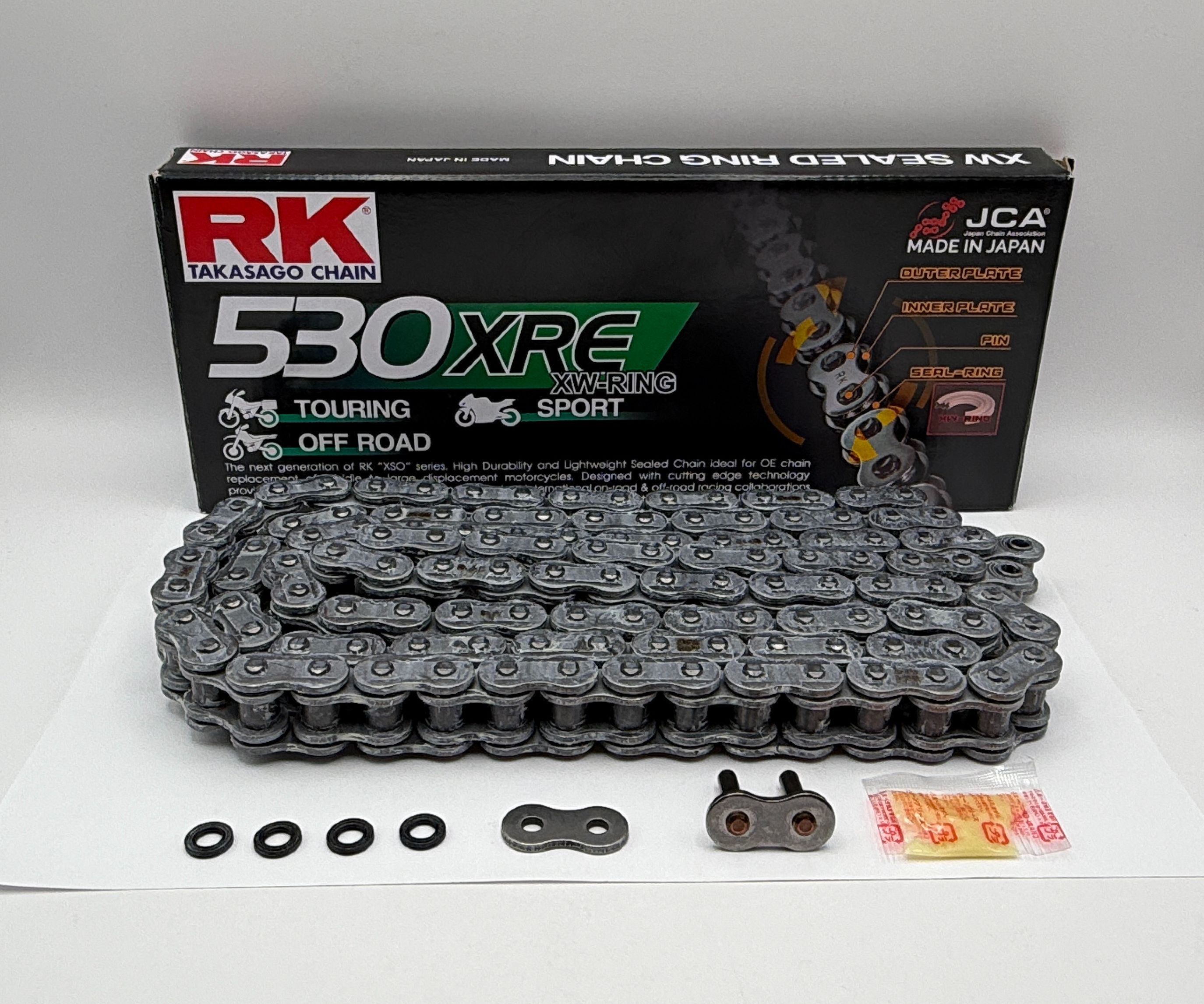RK Chain Heavy Duty XW-Ring Black XRE 530-122L (40.0KN)