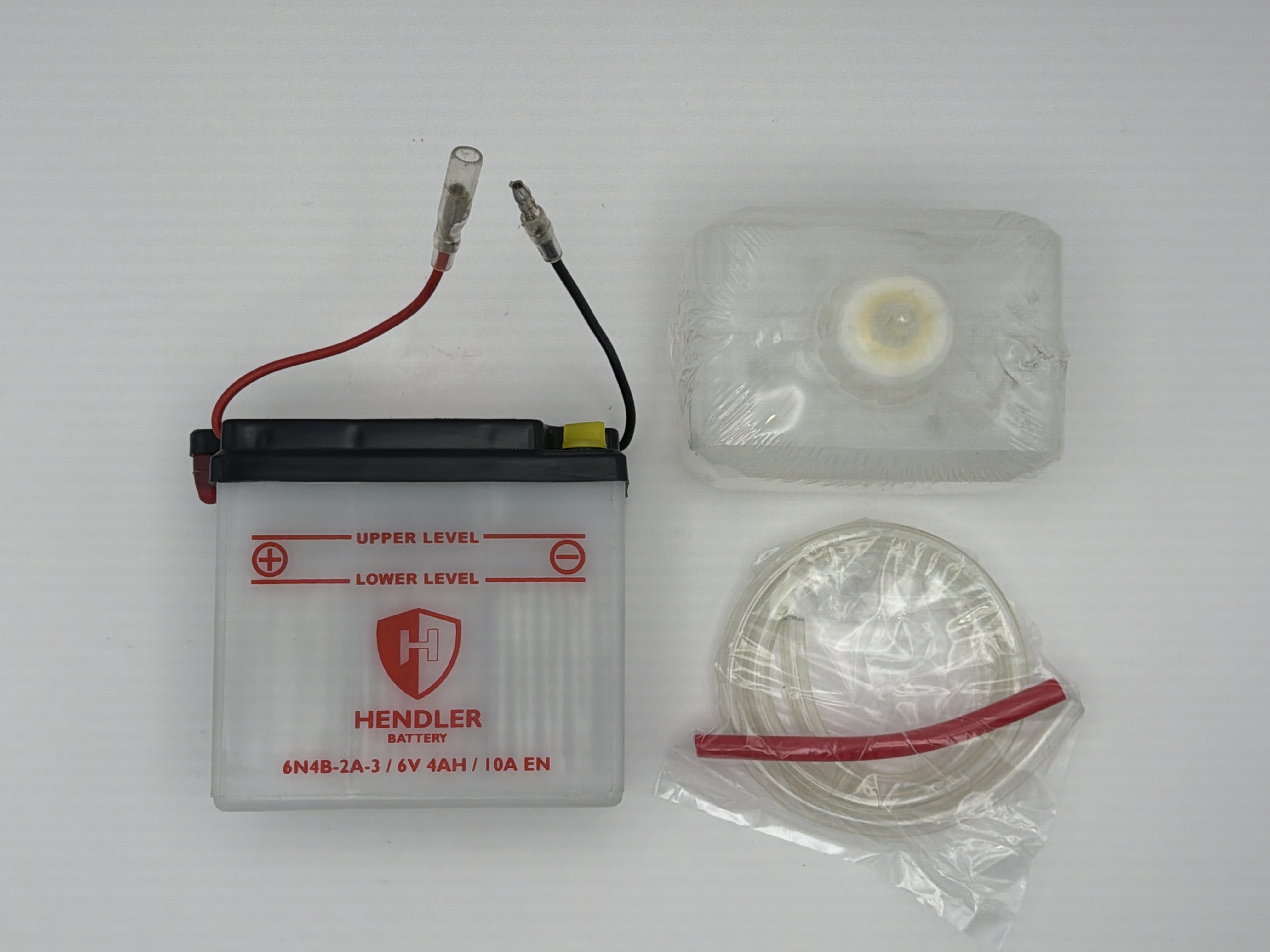 Hendler Battery 6N4B-2A-3 With Acid Pack 6v 4AH L:101mm H:95mm W:47mm