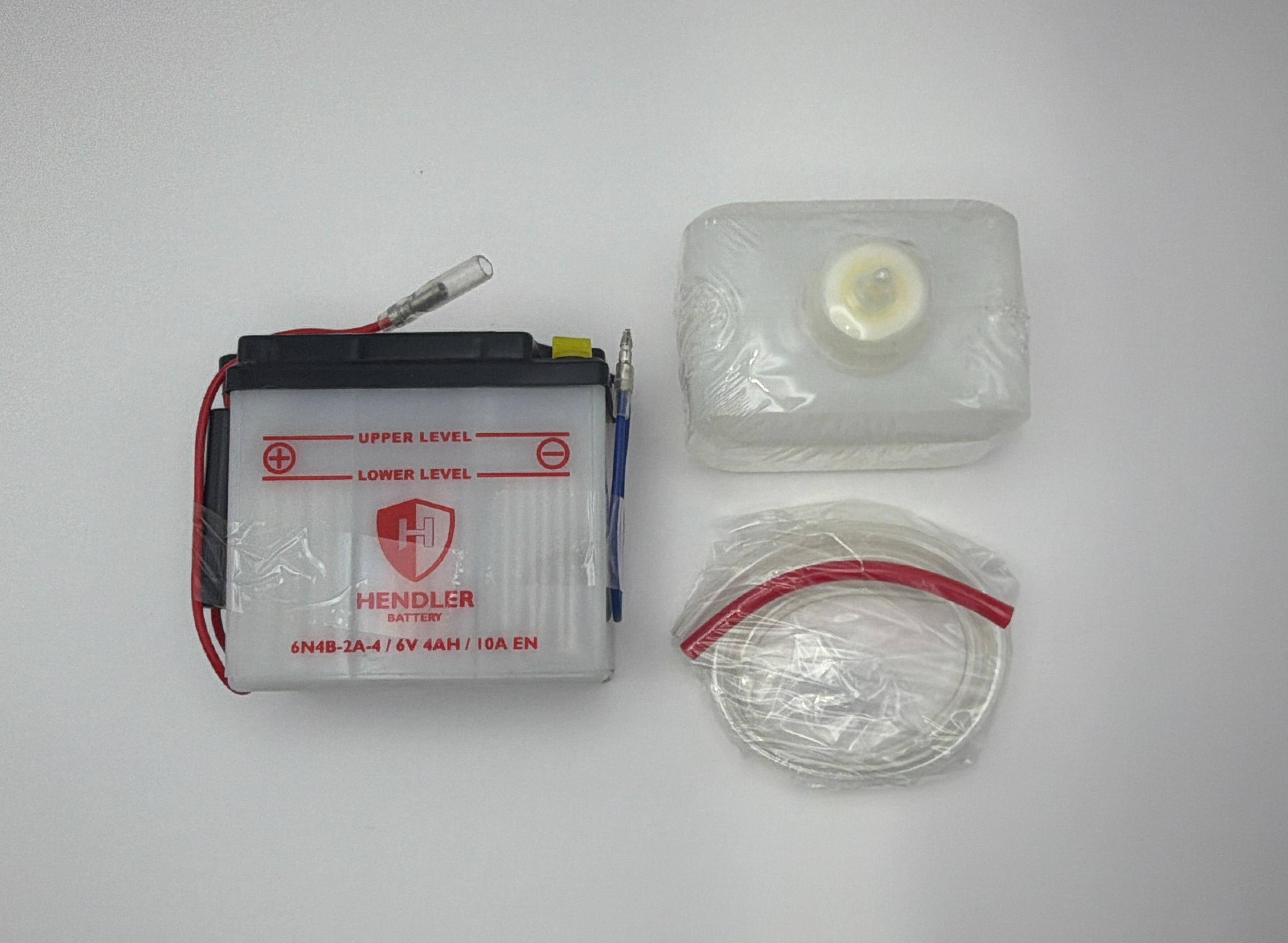 Hendler Battery 6N4B-2A-4 With Acid Pack 6v 4AH L:101mm H:95mm W:47mm