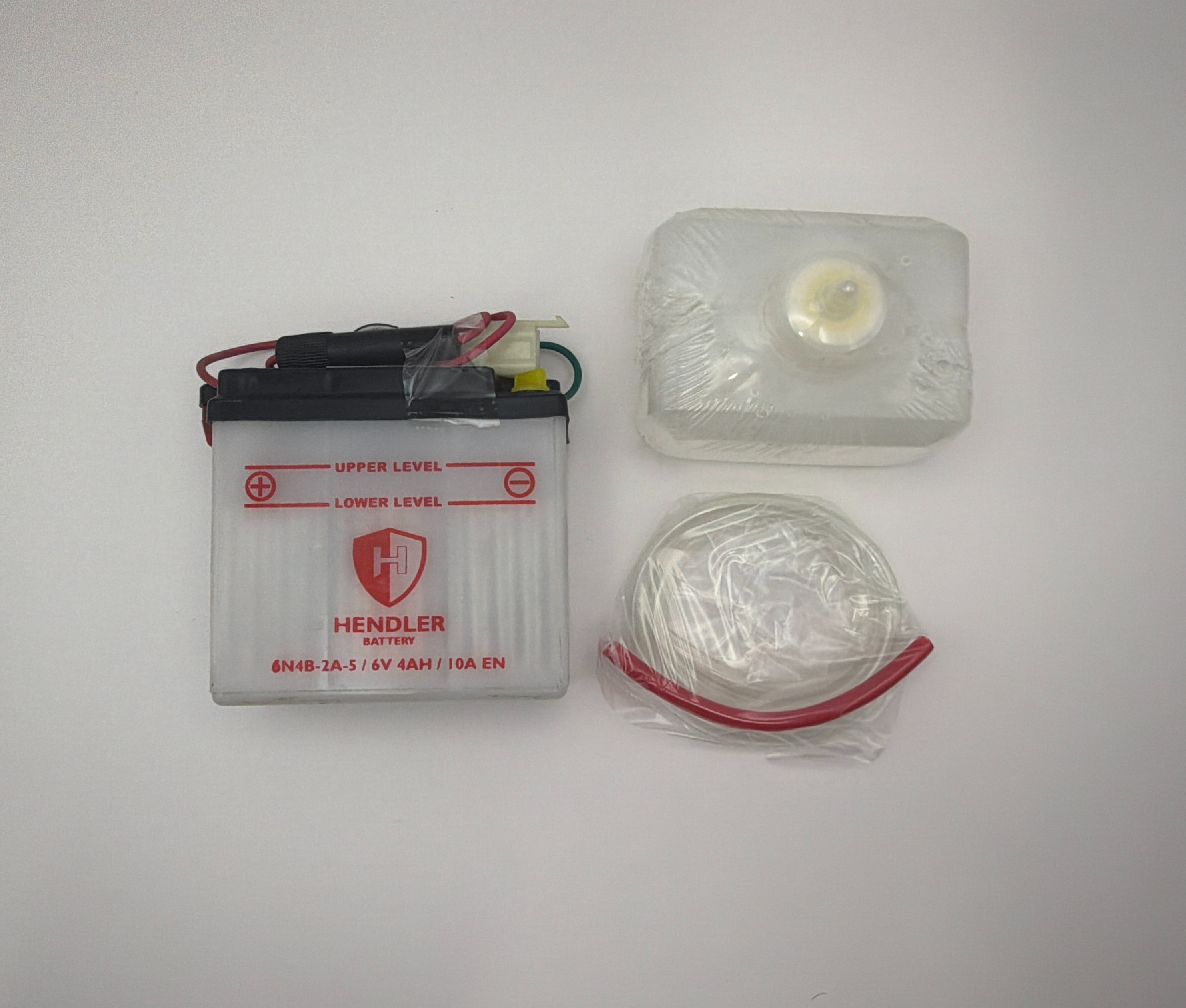 Hendler Battery 6N4B-2A-5 With Acid Pack 6v 4AH L:101mm H:95mm W:47mm