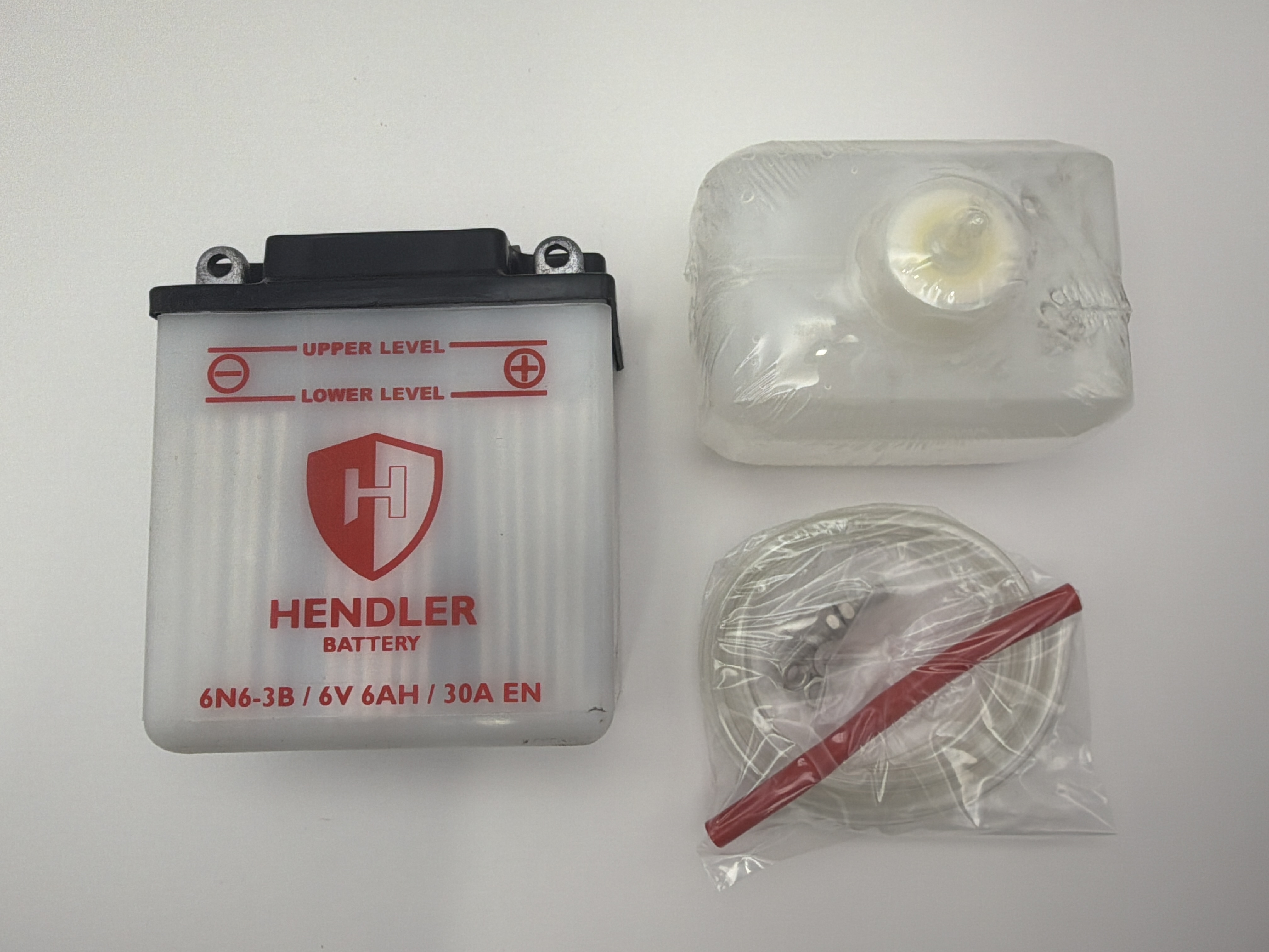 Hendler Battery 6N6-3B With Acid Pack 6v 6AH L:99mm H:109mm W:58mm