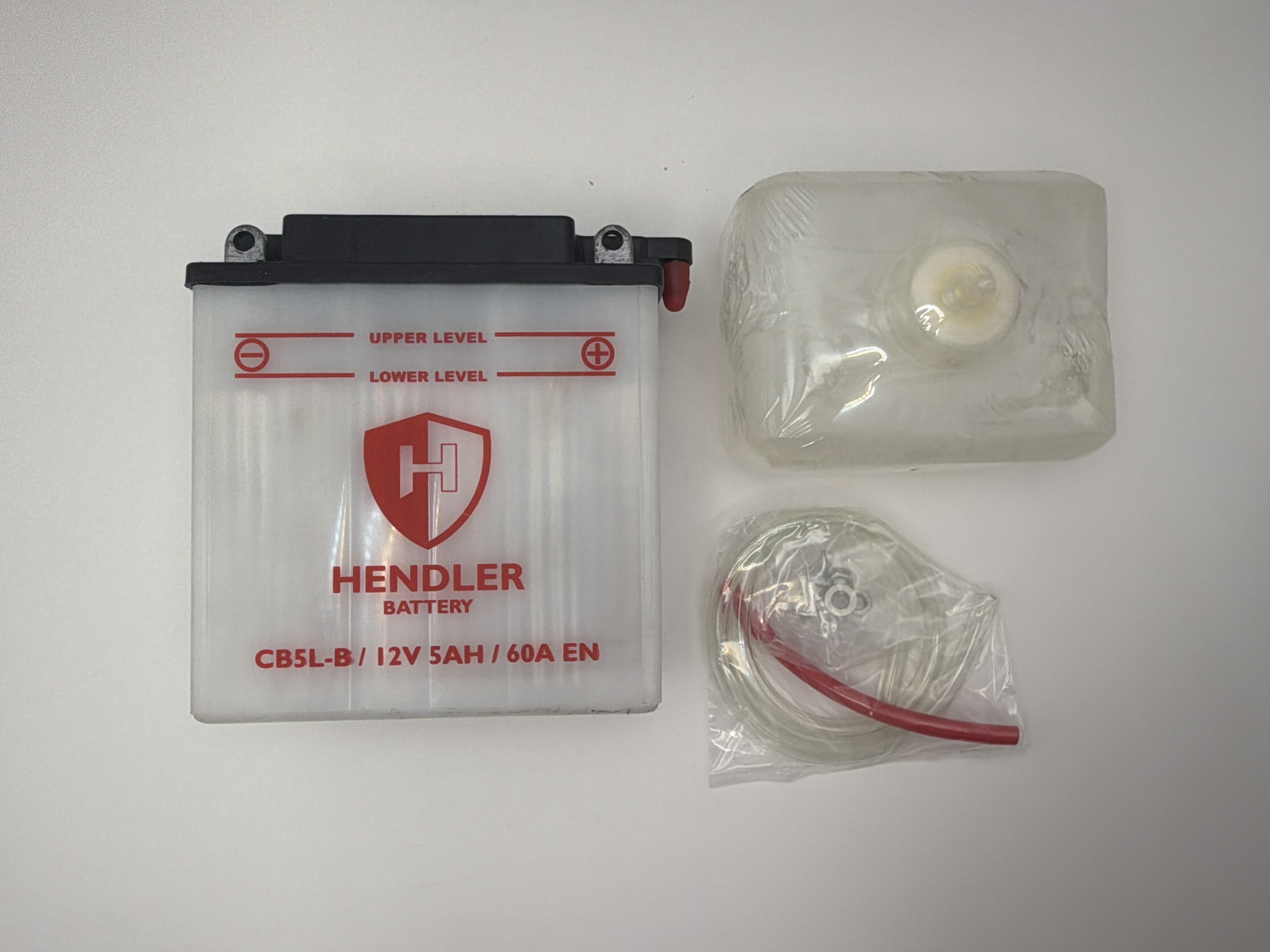 Hendler Battery CB5L-B, 12N5-3B With Acid Pack 12v 5AH L:120mm H:130mm W:60mm