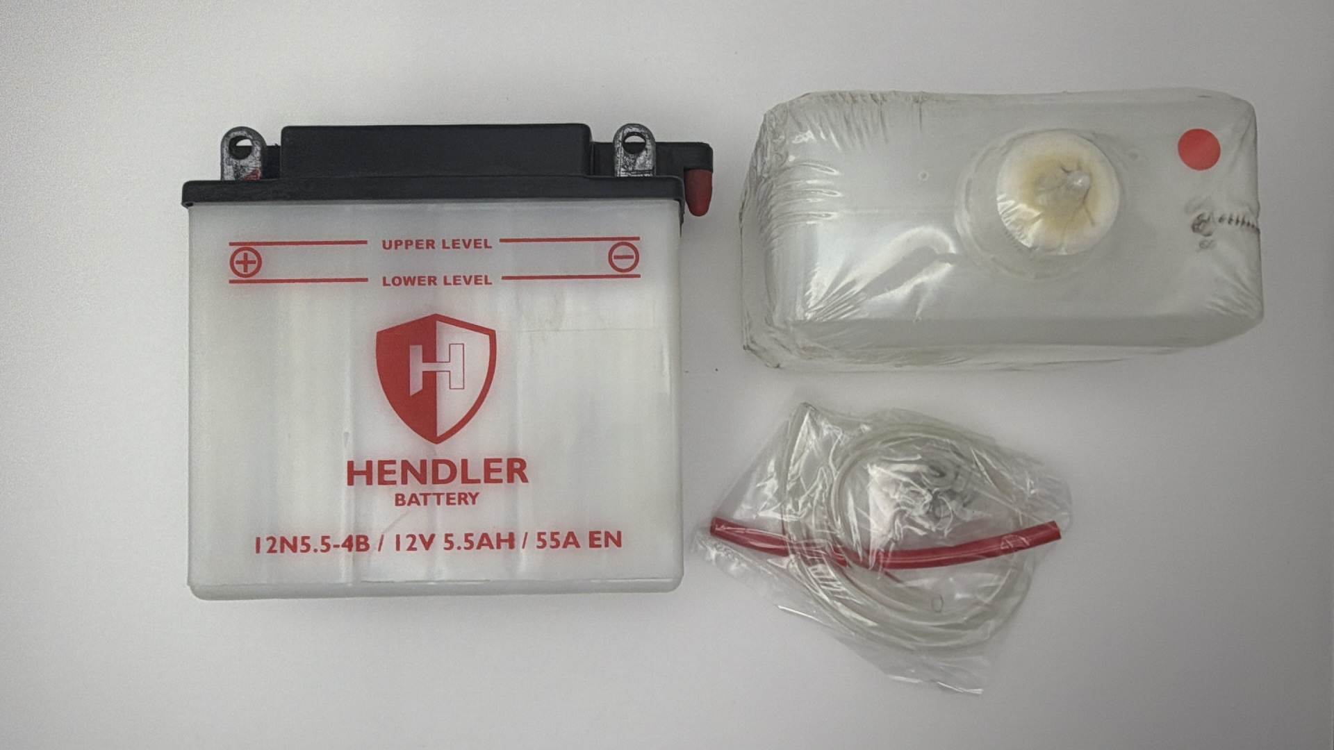 Hendler Battery 12N5.5-4B, GM6-4B With Acid Pack 12v 5.5AH L:135mm H:130mm W:60mm