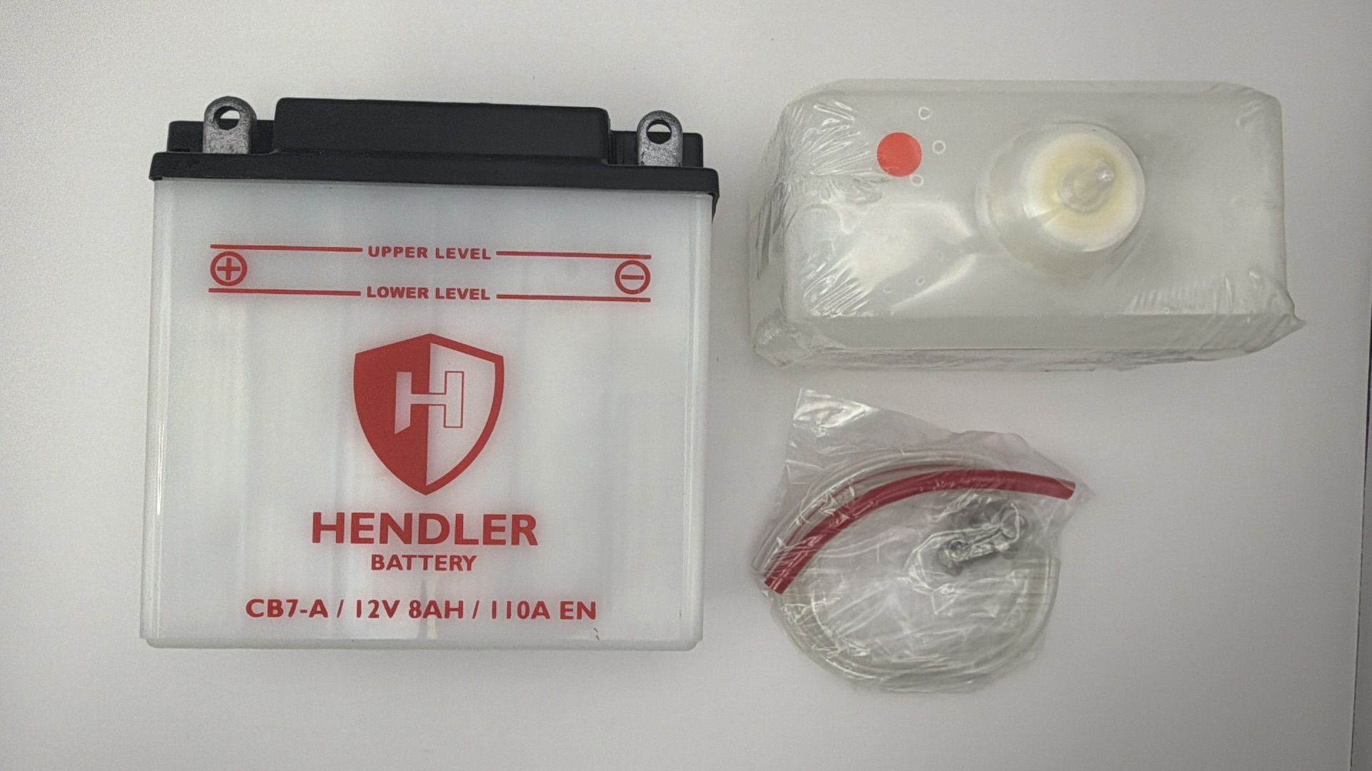 Hendler Battery CB7-A, 12N7-4A With Acid Pack 12v 8AH L:137mm H:133mm W:76mm