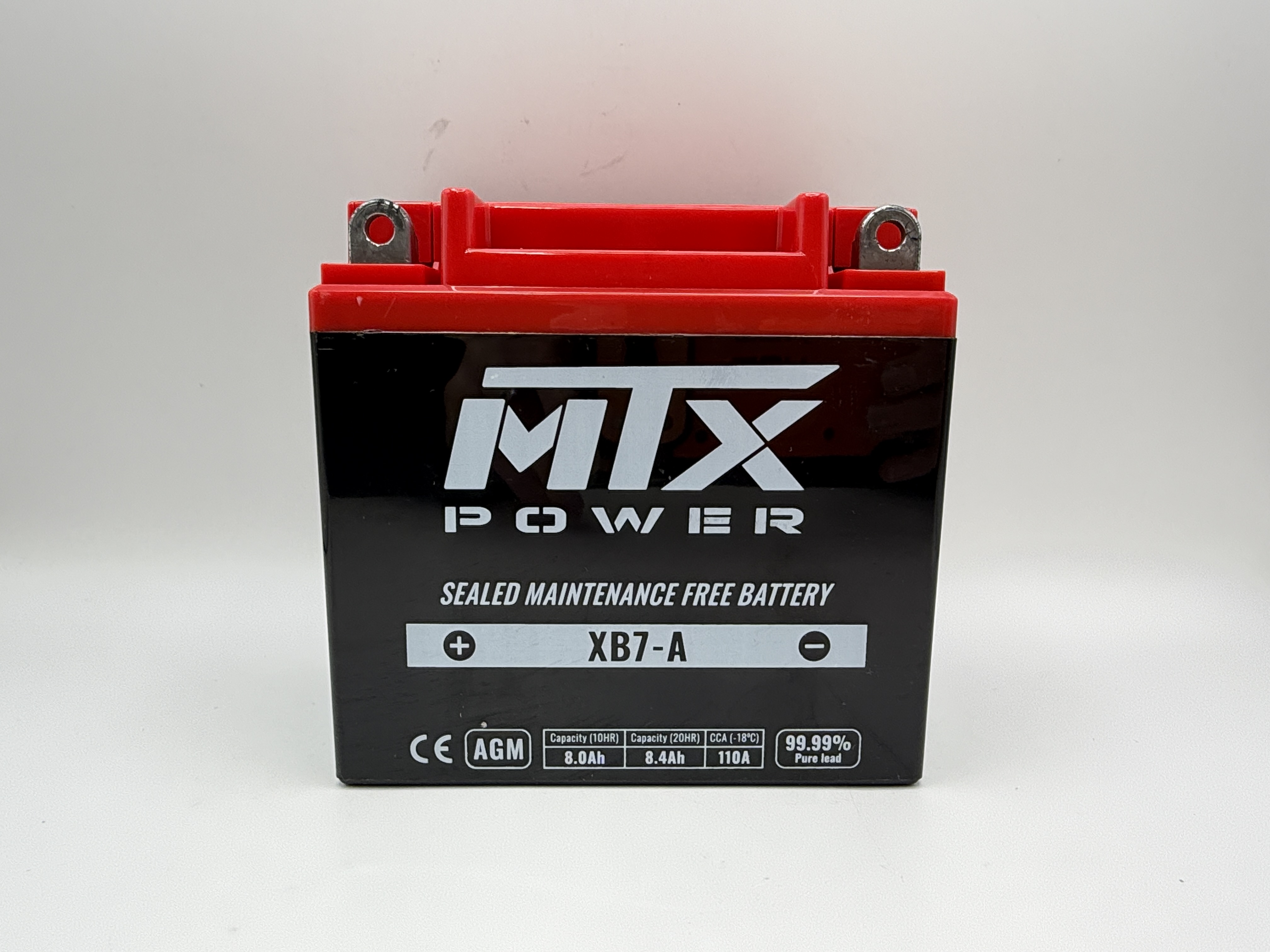MTX Power Battery XB7-A Sealed 12v 8.0AH CCA:110A L:135mm H:130mm W:76mm 12N7-4A, 12N7-4B, CB7-A