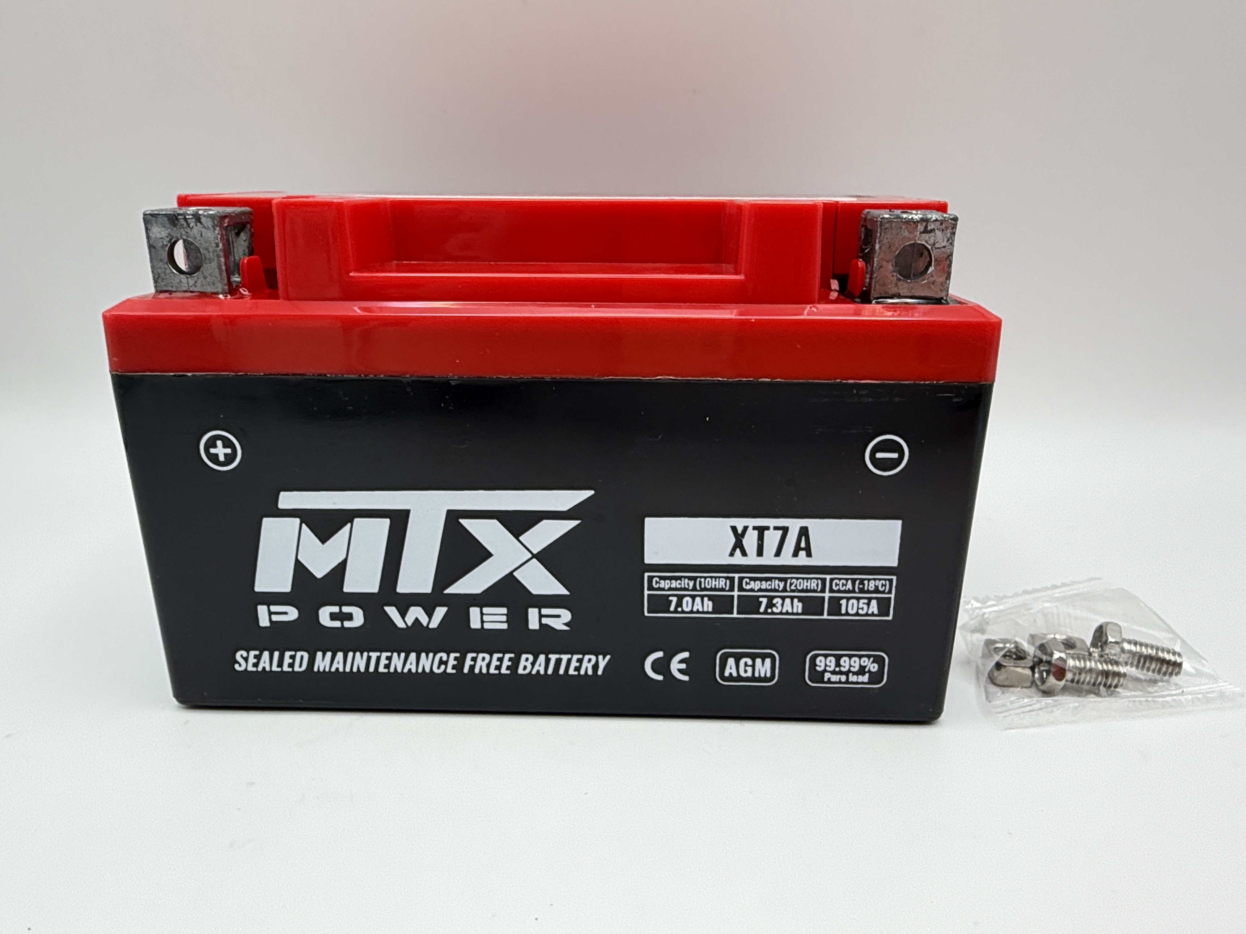 MTX Power Battery XT7A Sealed 12v 7.0AH CCA:105A L:150mm H:95mm W:87mm CTX7A-BS, CT7A-BS, US7A