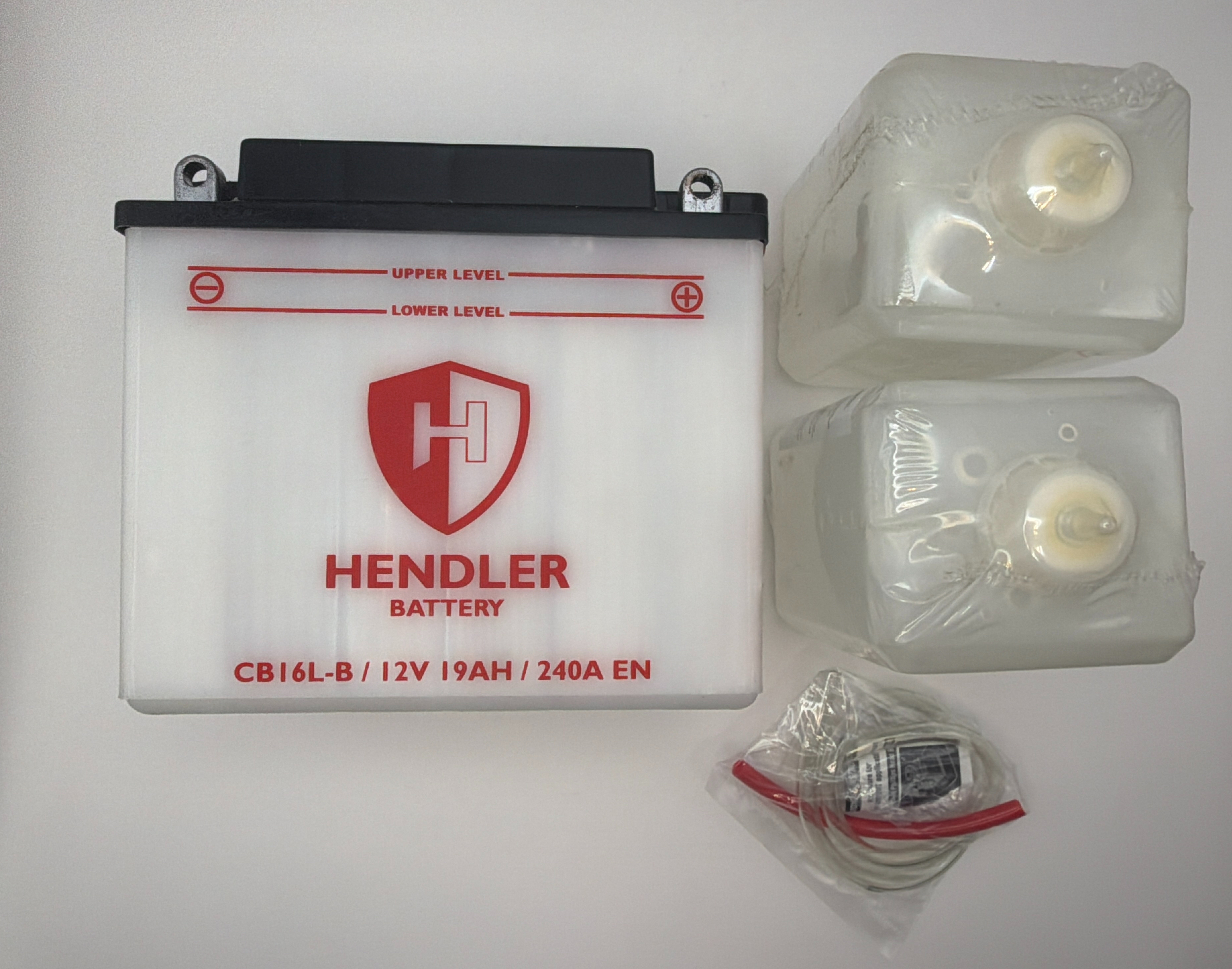 Hendler Battery CB16L-B, 12N16-3B With Acid Pack 12v 19AH L:175mm H:155mm W:99mm