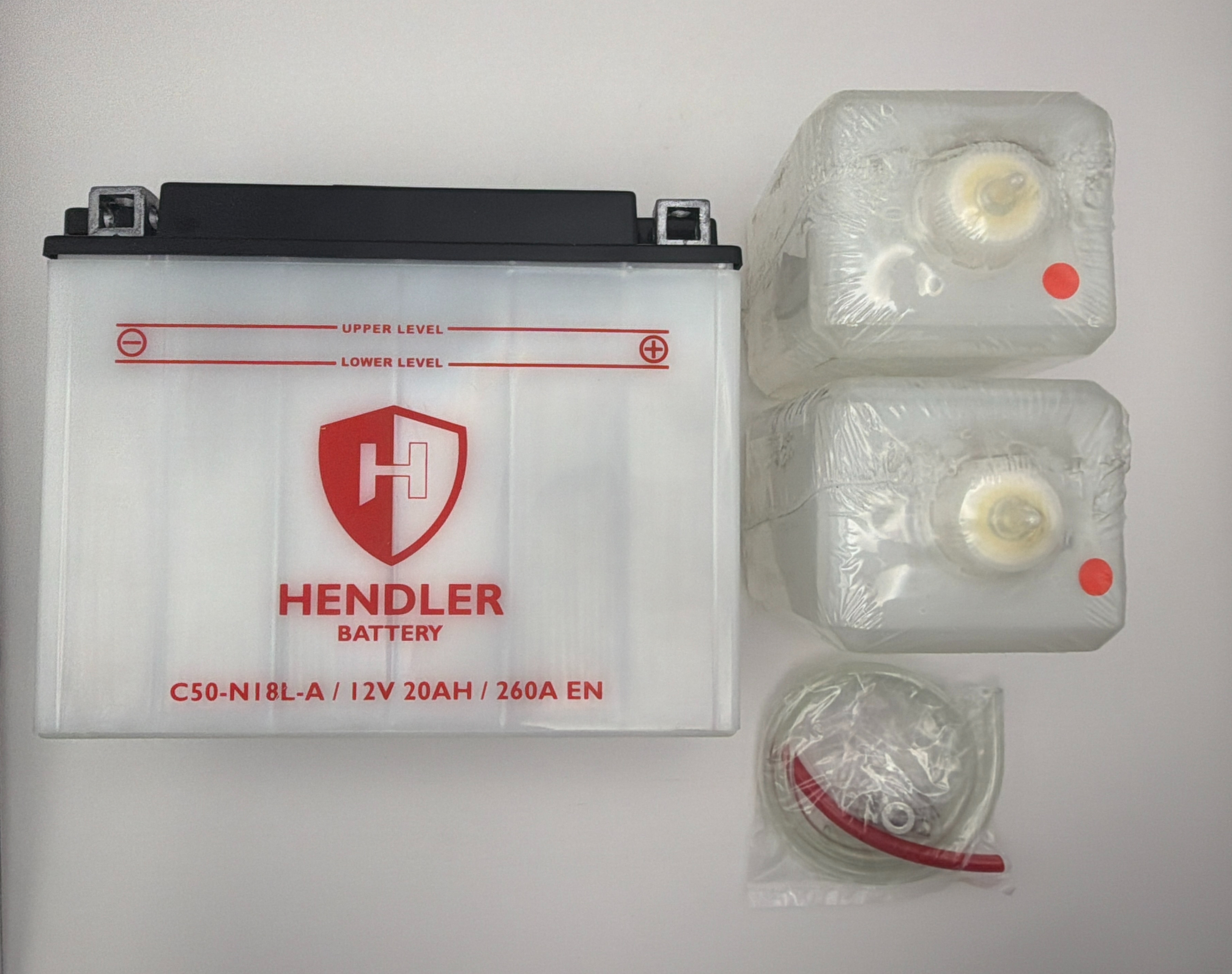 Hendler Battery C50N-18L-A With Acid Pack 12v 20AH L:205mm H:162mm W:90mm