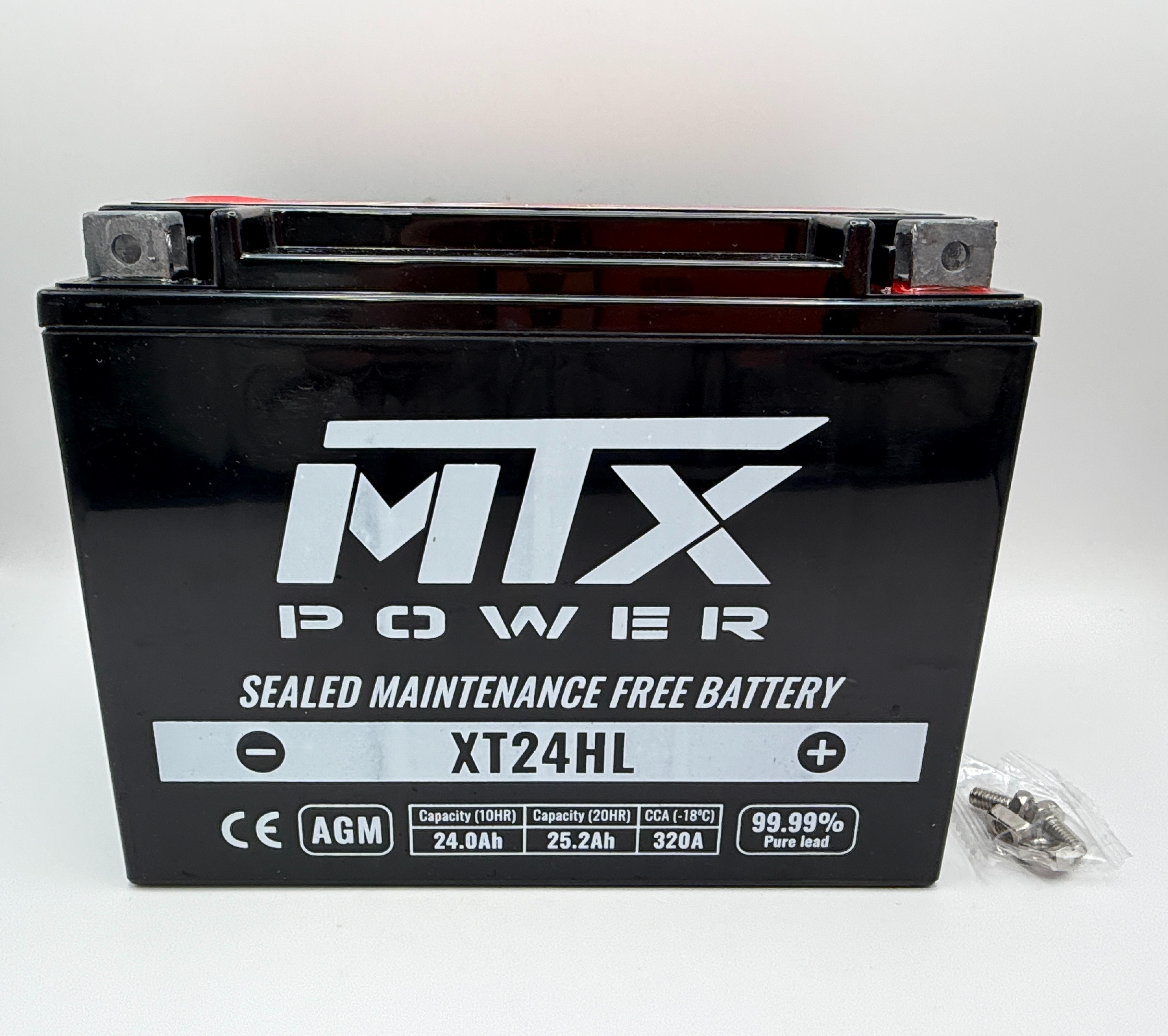 MTX Power Battery XT24HL Sealed 12v 24.0AH CCA:320A L:205mm x H:162mm x W:87mm CTX24HL-BS, C50-N18L-A, C50-N18L-A2, C50-N18L-A3, USX24HL