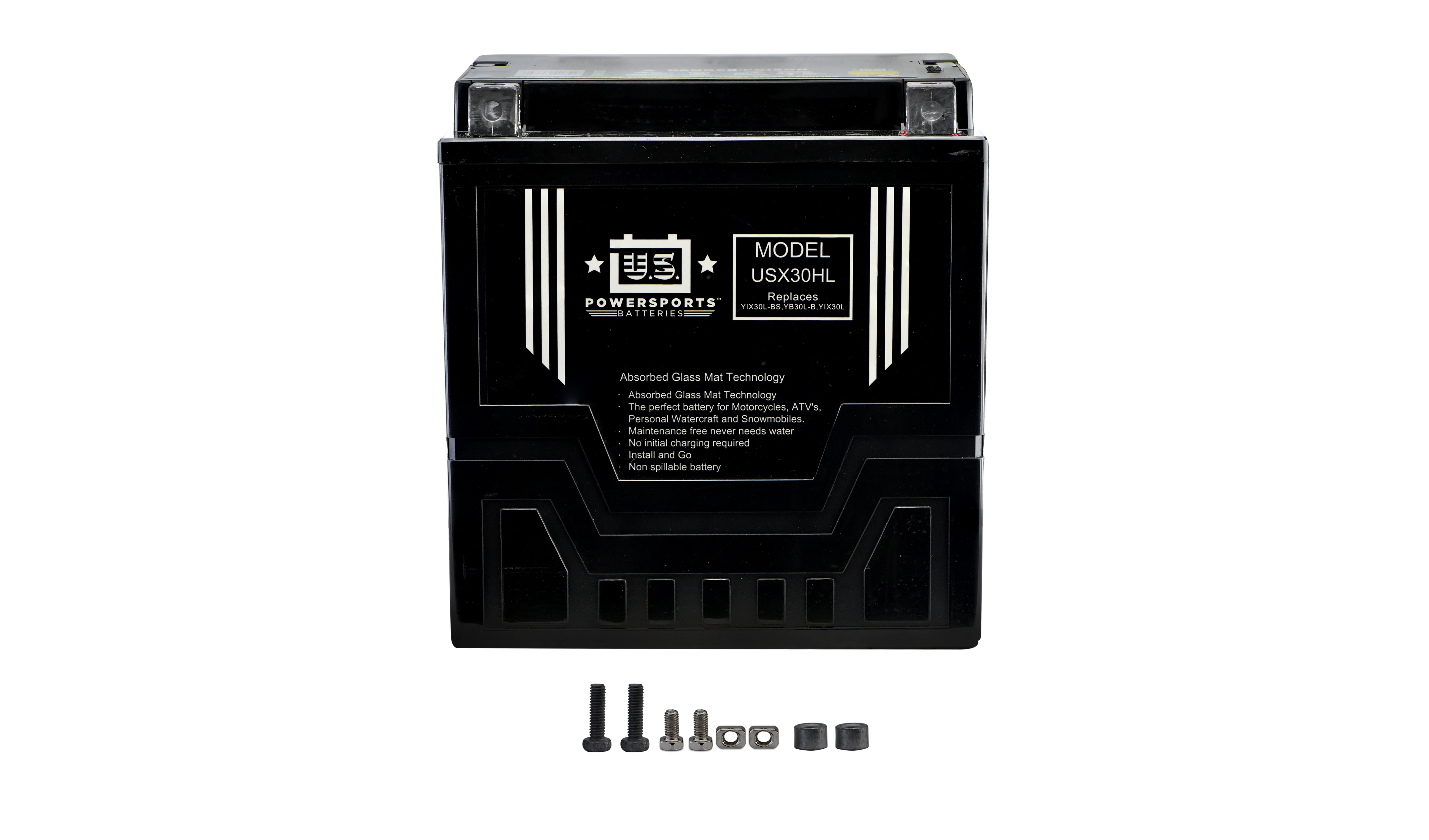 MTX Power/ US Powersports Battery XT30L/ USX30HL Sealed 12v 29.0AH CCA:380A L:166mm x H:175mm x W:125mm CTX30L-BS, CB30L-B,C60-N24L-A