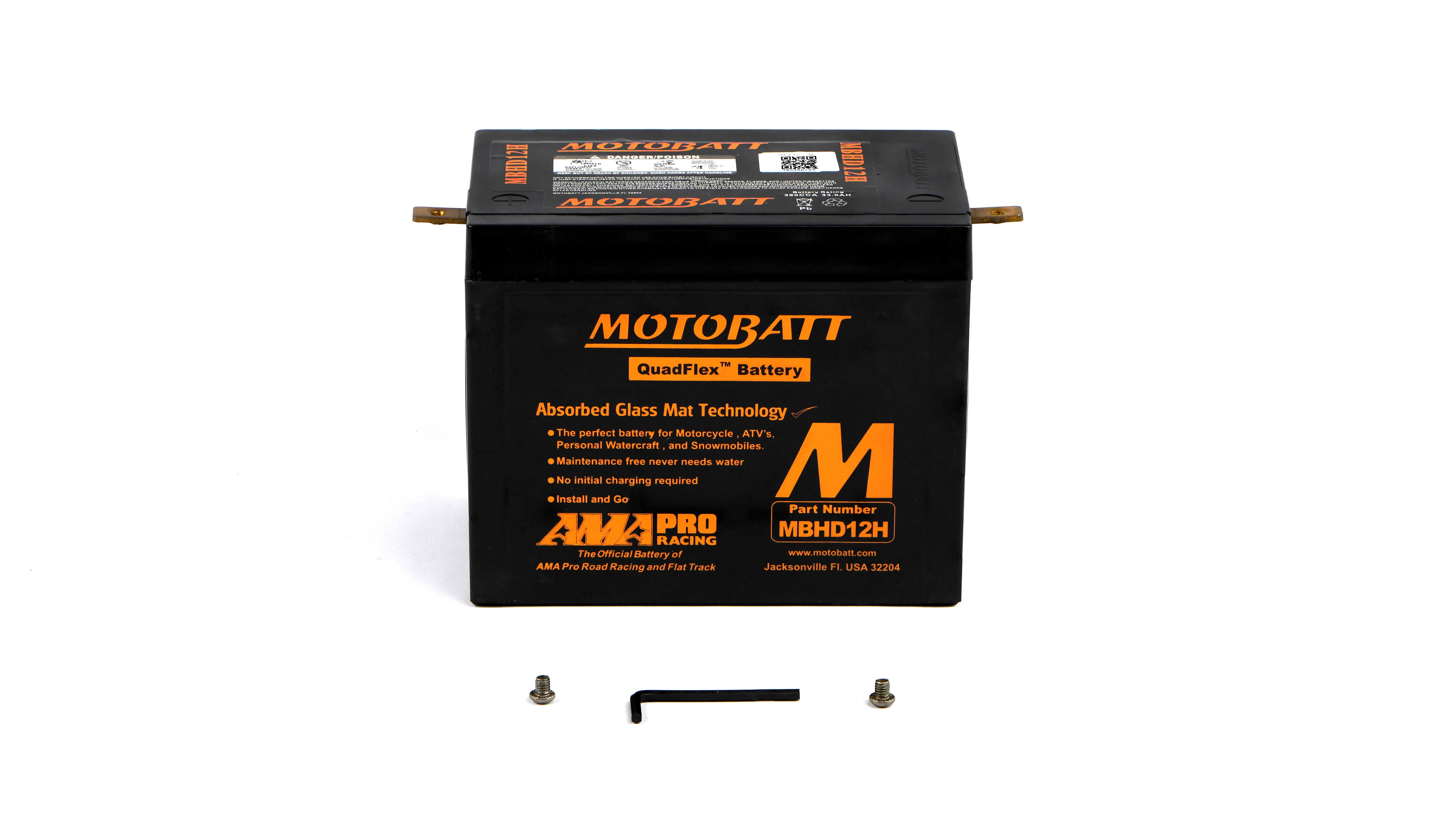 Motobatt Battery MBHD12H 12v 35.0Ah (20Hr) CCA:420A YHD-12H L:200mm x H:163mm x W:163mm