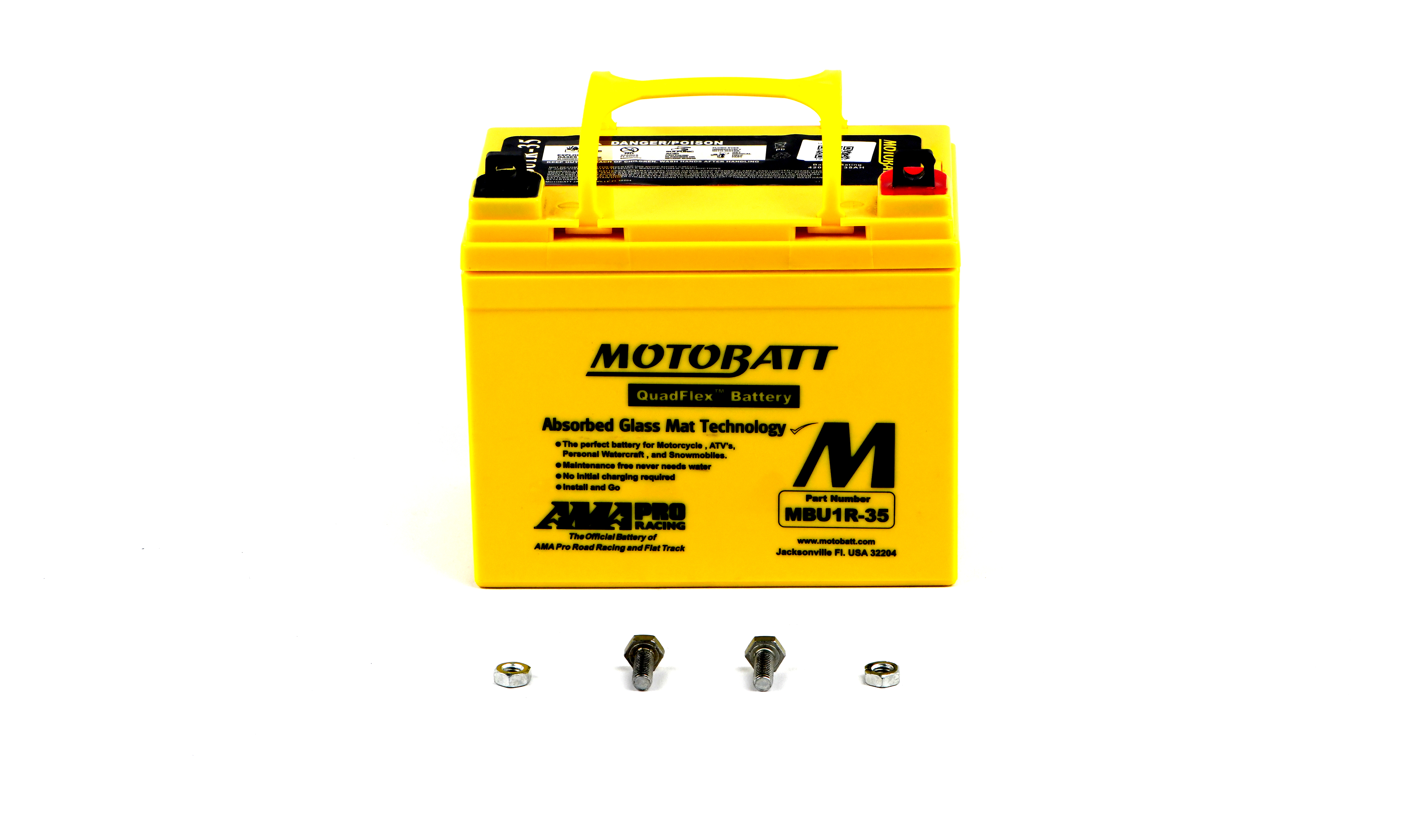 Motobatt Battery MBU1R-35 12v 37.1Ah (20Hr) CCA:420A U1-7, U1-9, U1-32 L:195mm x H:180mm x W:130mm