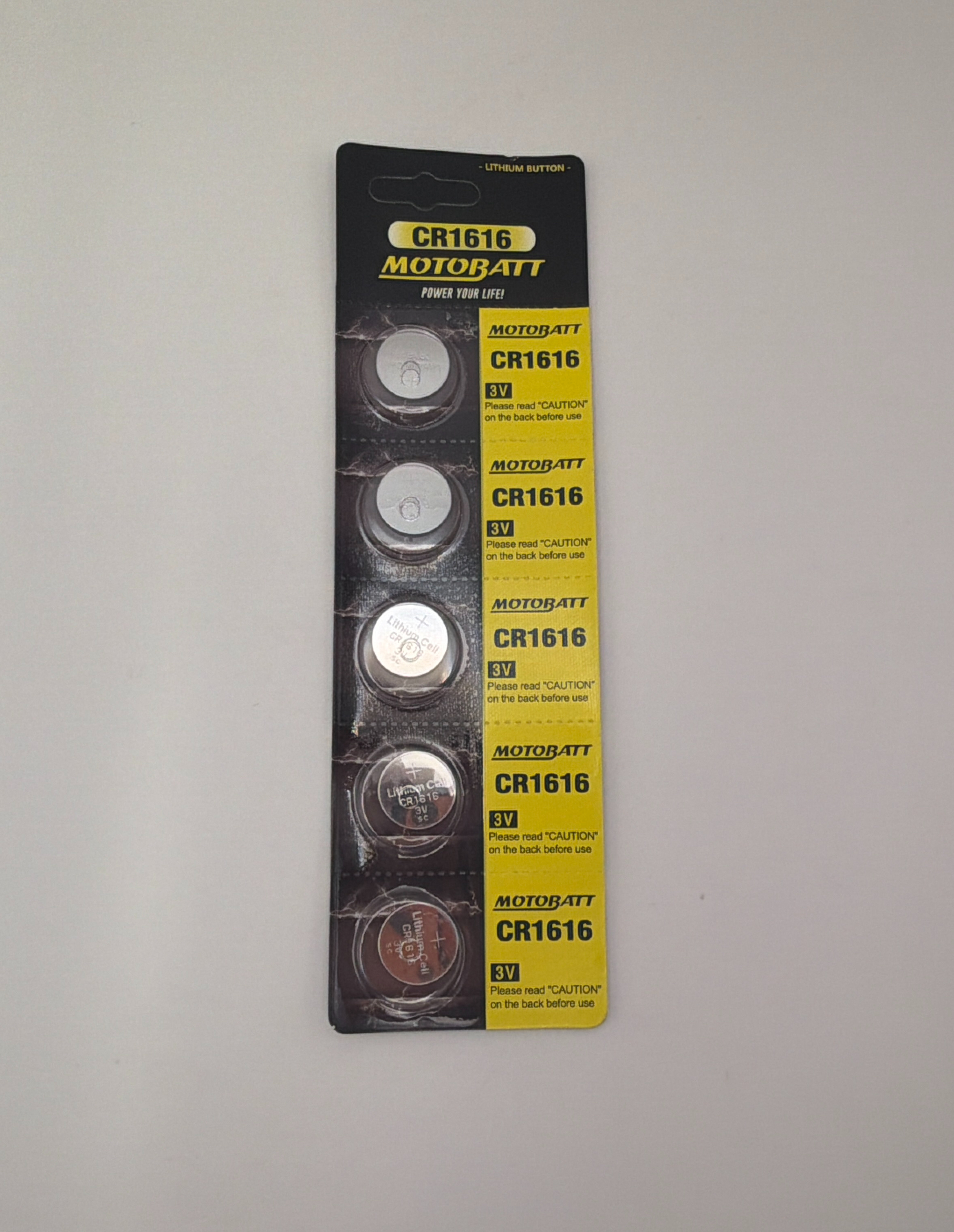 Motobatt CR1616 3.0v 45mAH Lithium Button Cell Batteries