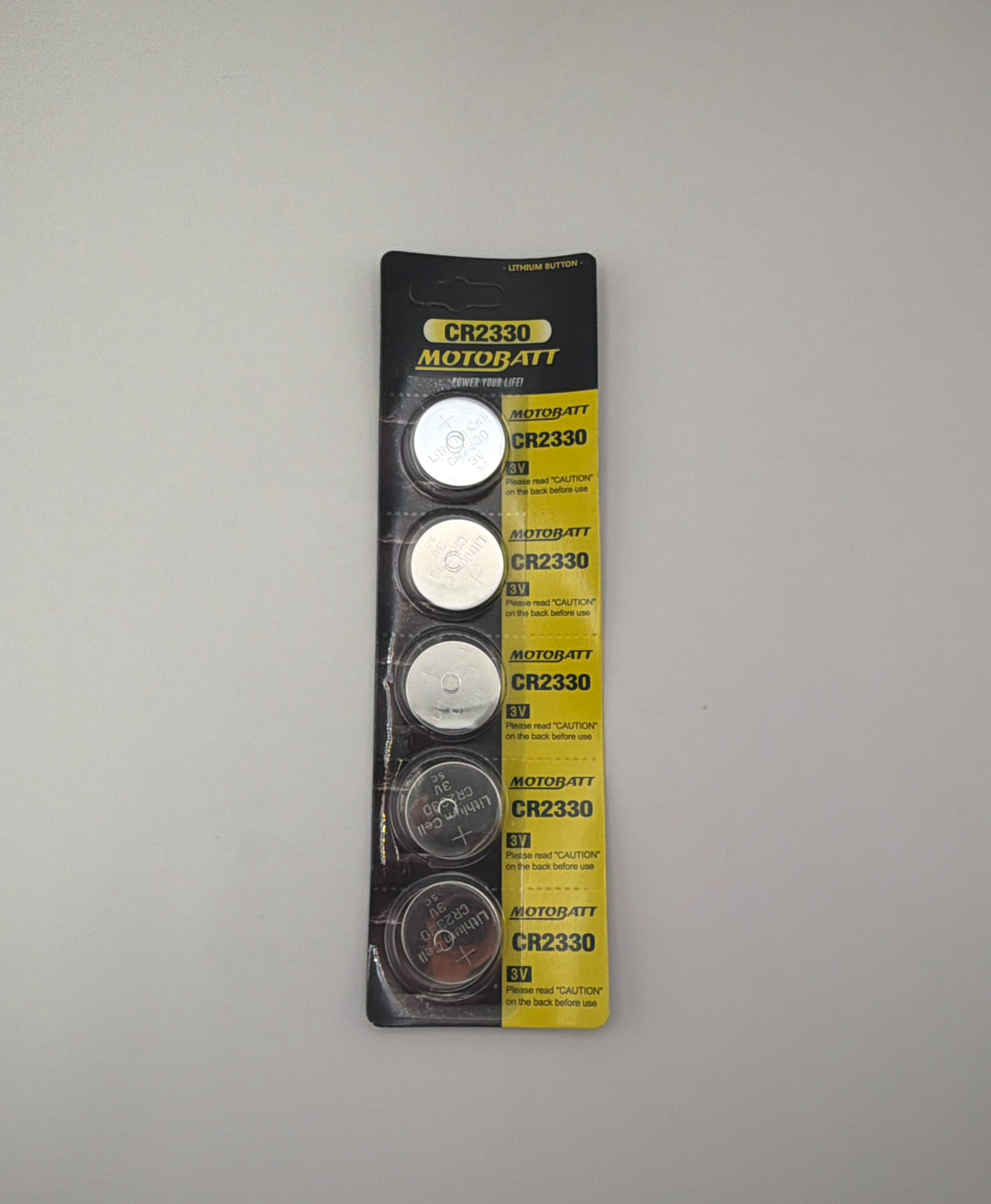 Motobatt CR2330 3.0v 250mAH Lithium Button Cell Batteries