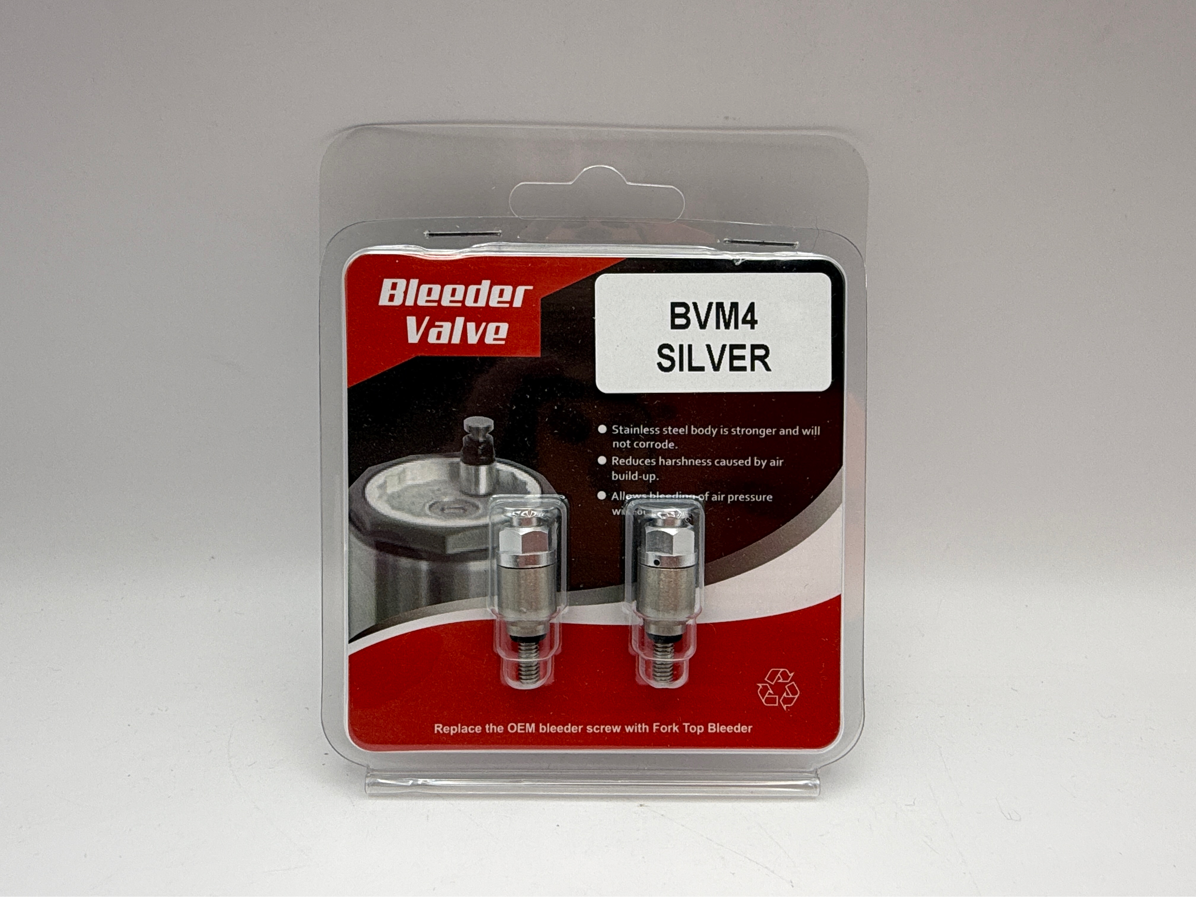 Front Fork Pro Bleeder M4 x 0.7 fits KTM & Gas Gas with WP & Marzocchi, Husqvarna, BMW, & Beta with Marzocchi forks, Husabergs 98-12 with WP and 4mm thread