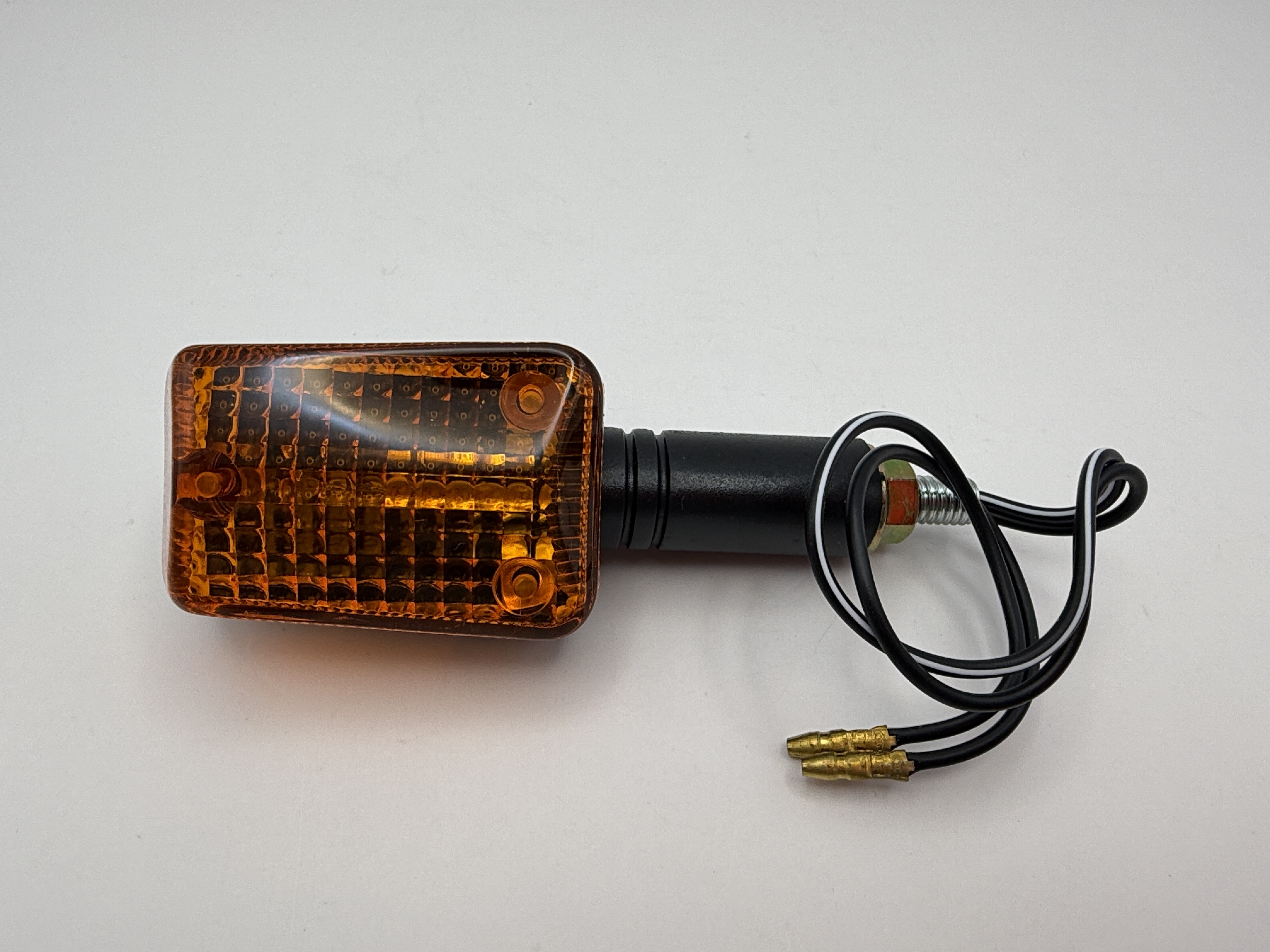Hendler Indicator Mini GSXR Style Black Long Stem with Amber Lens