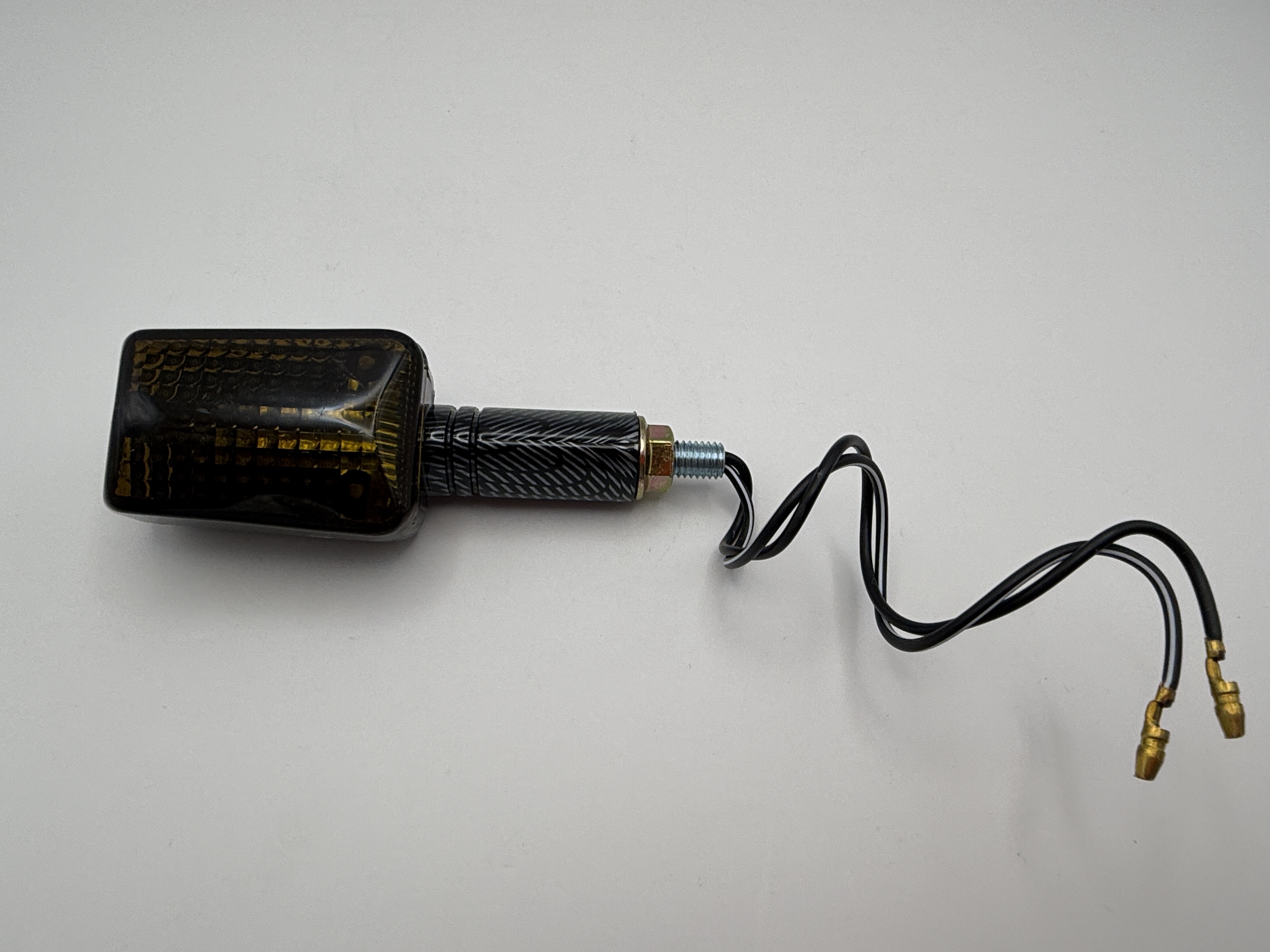 Hendler Indicator Mini GSXR Style Carbon Look Long Stem with Amber Lens