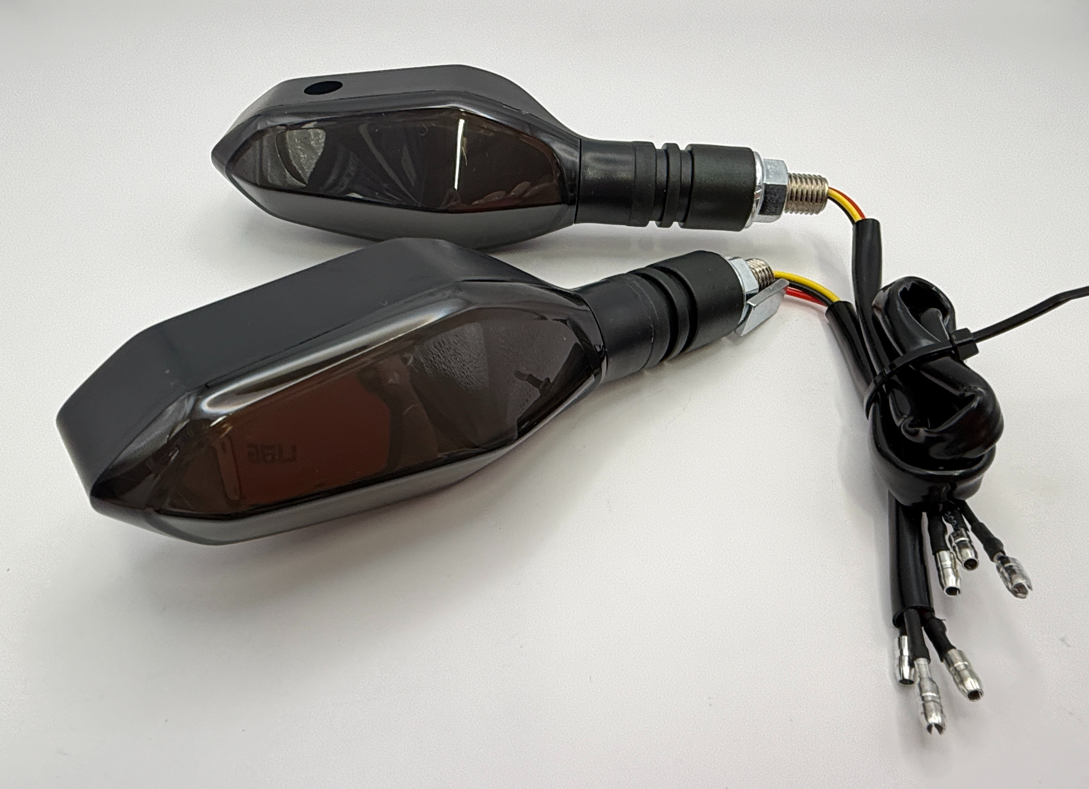 Indicator LED Modern Style Dark Smoked Lens & Floor Projection with Option of RGB Day Time Running Light (Pair)