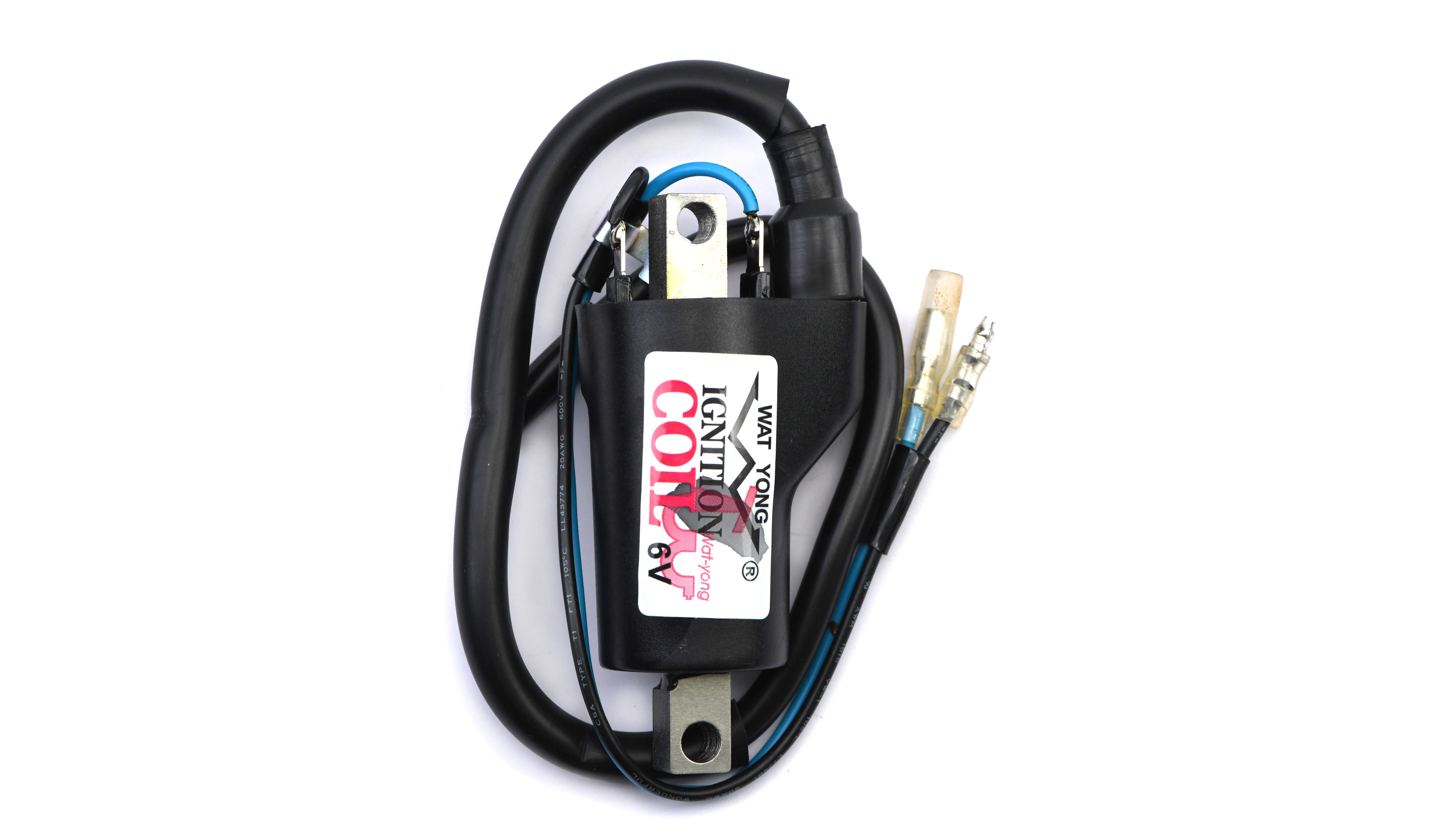 Hendler Ignition Coil 6v DC 2 Wires (90mm Centres) (P: 1.5Oh, S: 9.8KOh)