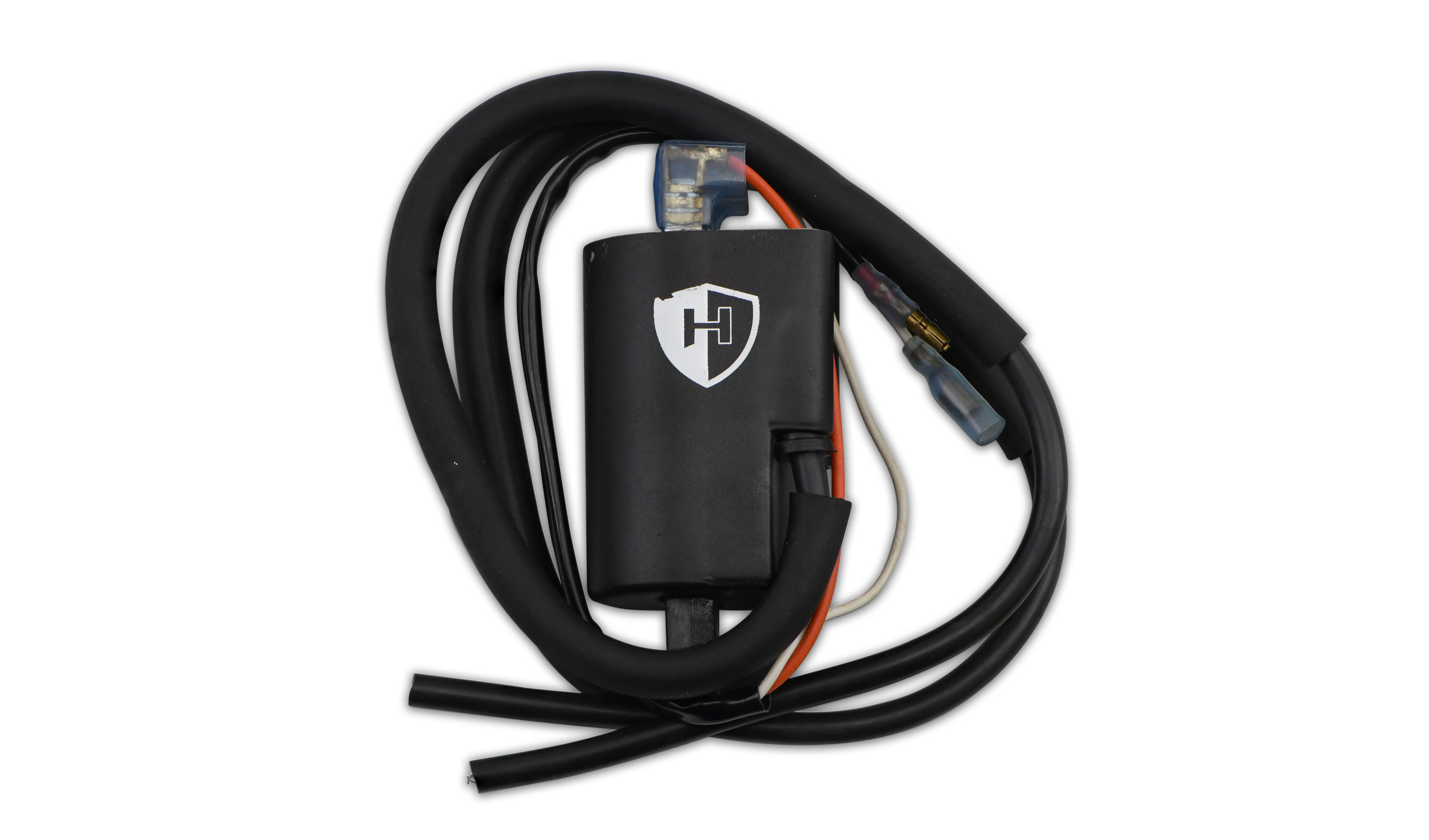 Hendler Ignition Coil 6v Points Twin Lead Boyer Bransden Style (90mm Centres) (P:2.41Oh, S: 18.50KOh)