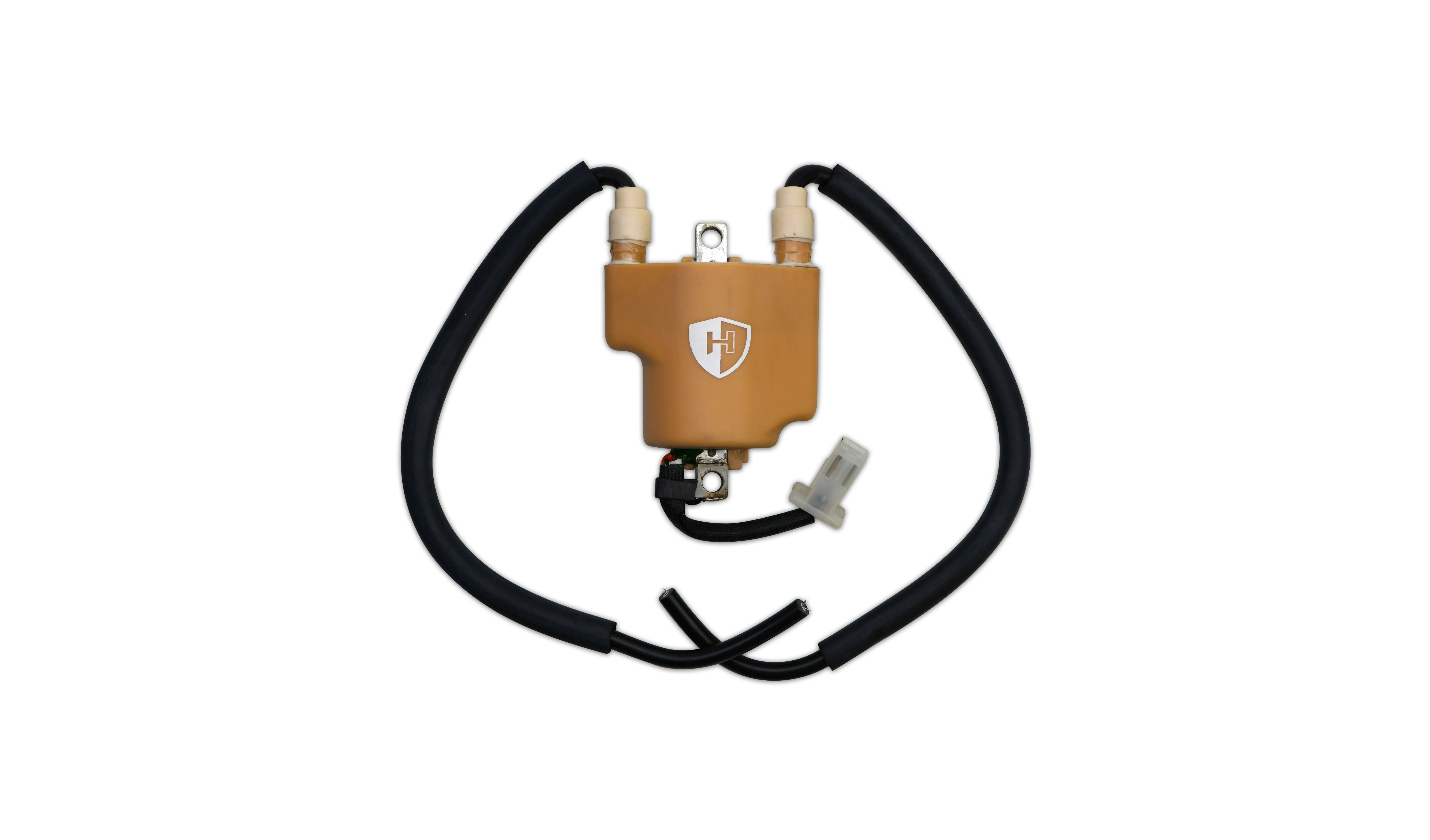 Hendler Ignition Coil 12v CDI Twin Lead 2 Wires Yamaha RD250/350LC (80mm Centres) P:0.3 Ohms S:3.5 KOhms