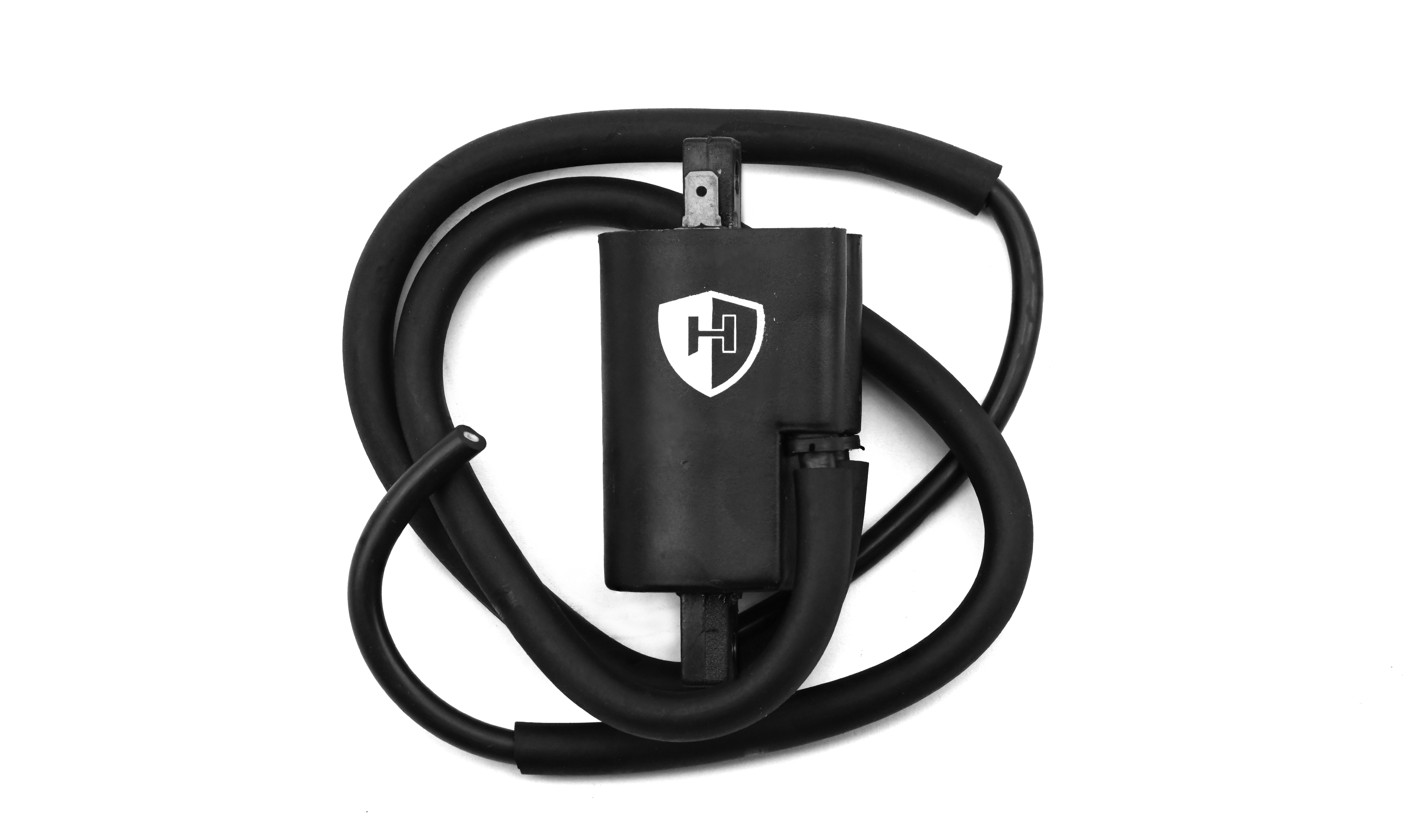 Hendler Ignition Coil 12v CDI Twin Lead 2 Spade Late Suzuki's & Yamaha's (90mm Centres) (P: 2.84Oh, S: 14.62KOh)