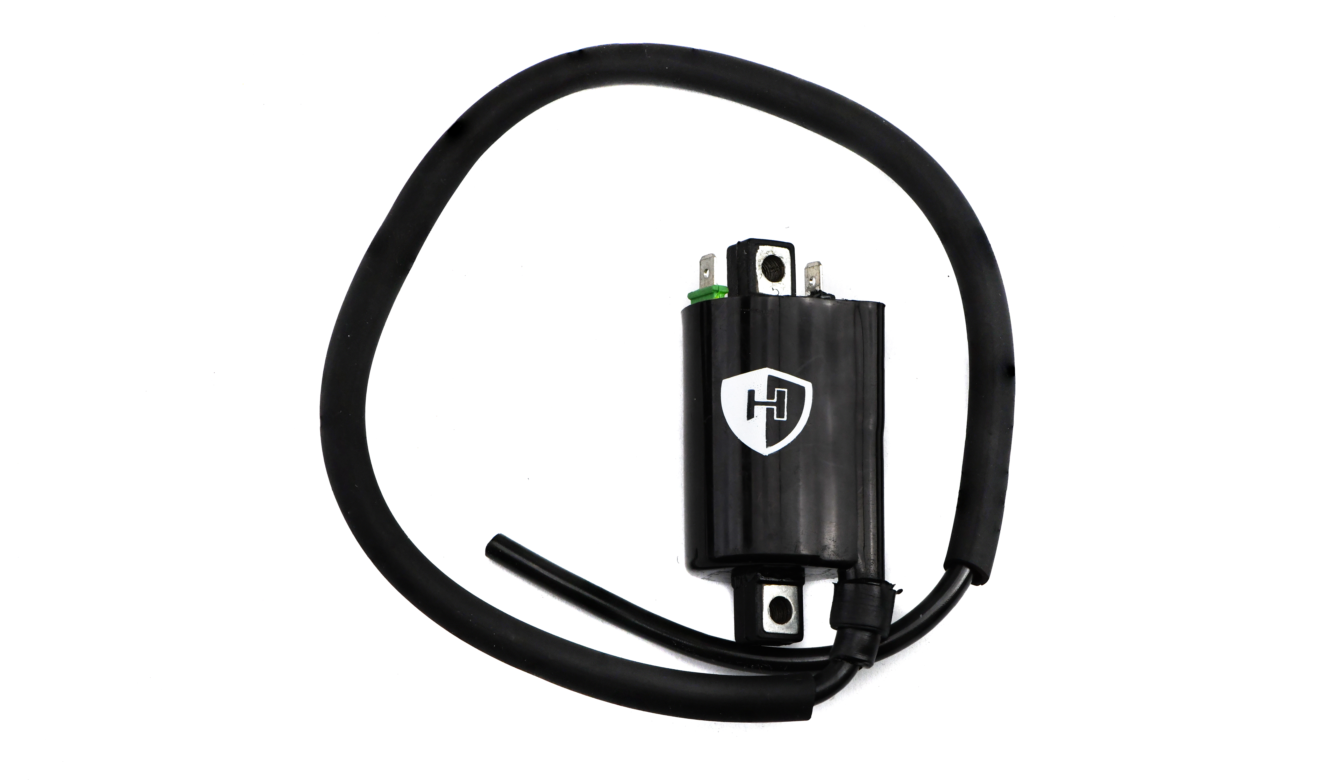 Hendler Ignition Coil 12v CDI Single Lead 2 Terminals 80mm Centres (P:2.58Oh, S: 10.50KOh)