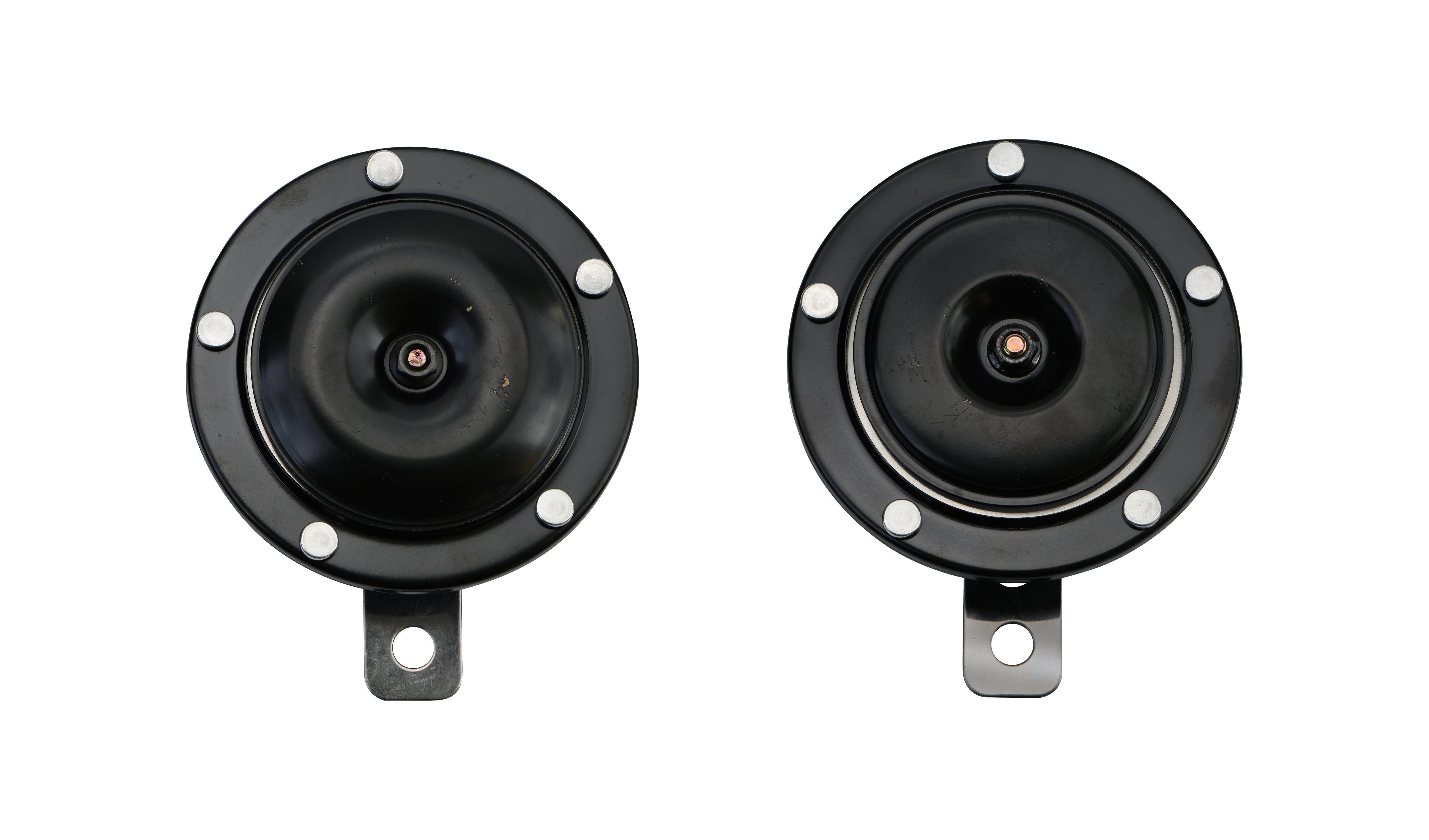 Hendler Horn 12 Volt (12V) Black Twin Type OD 90mm as Fitted to Yamaha RD250LC, RD350LC