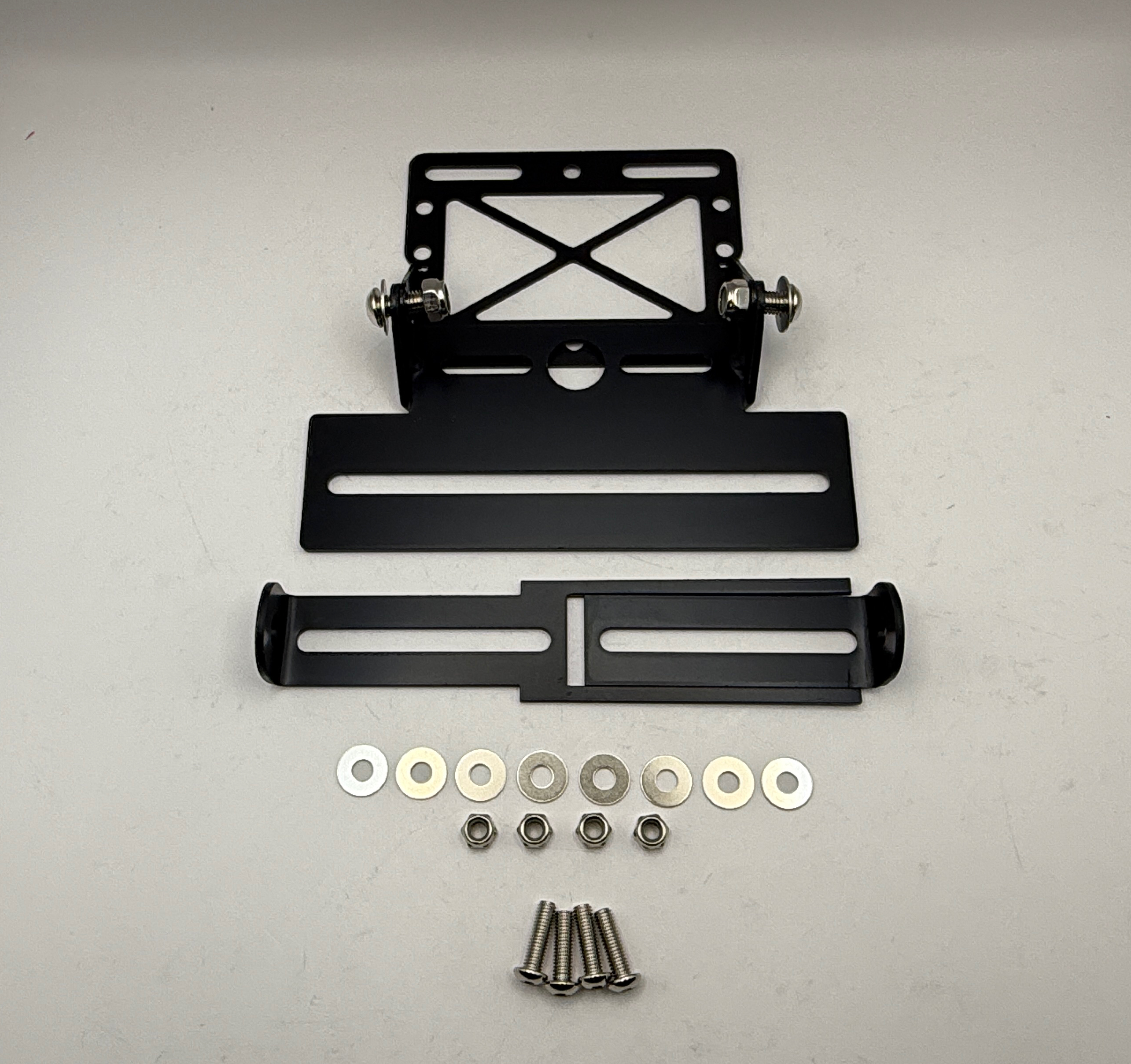 Hendler Complete Taillight & Number Plate Bracket Universal & Adjustable Black