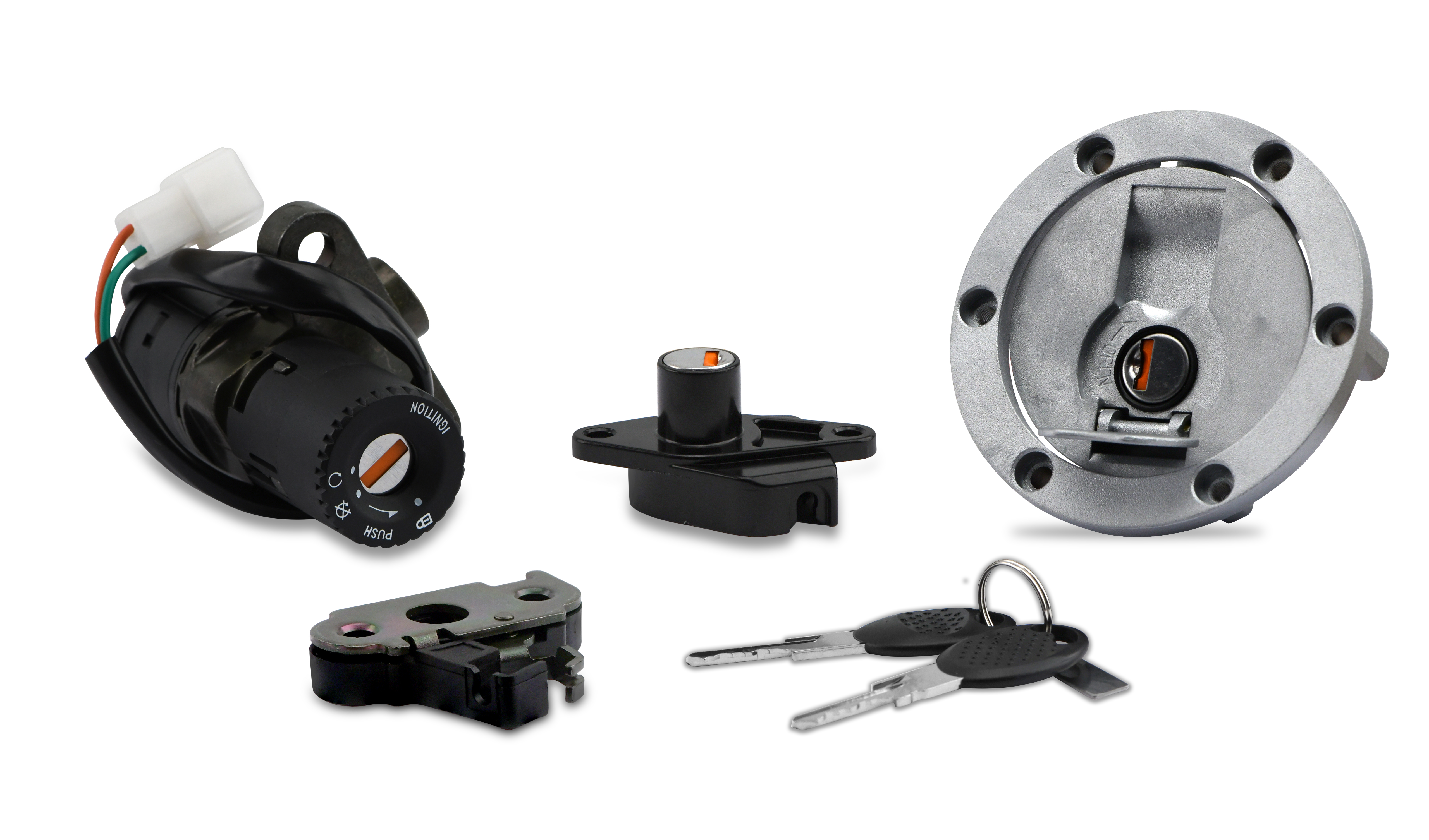 Hendler Ignition Switch Lock Set inc Petrol Cap & Seat Lock Aprilia RS125 99-05 (2 Wires)