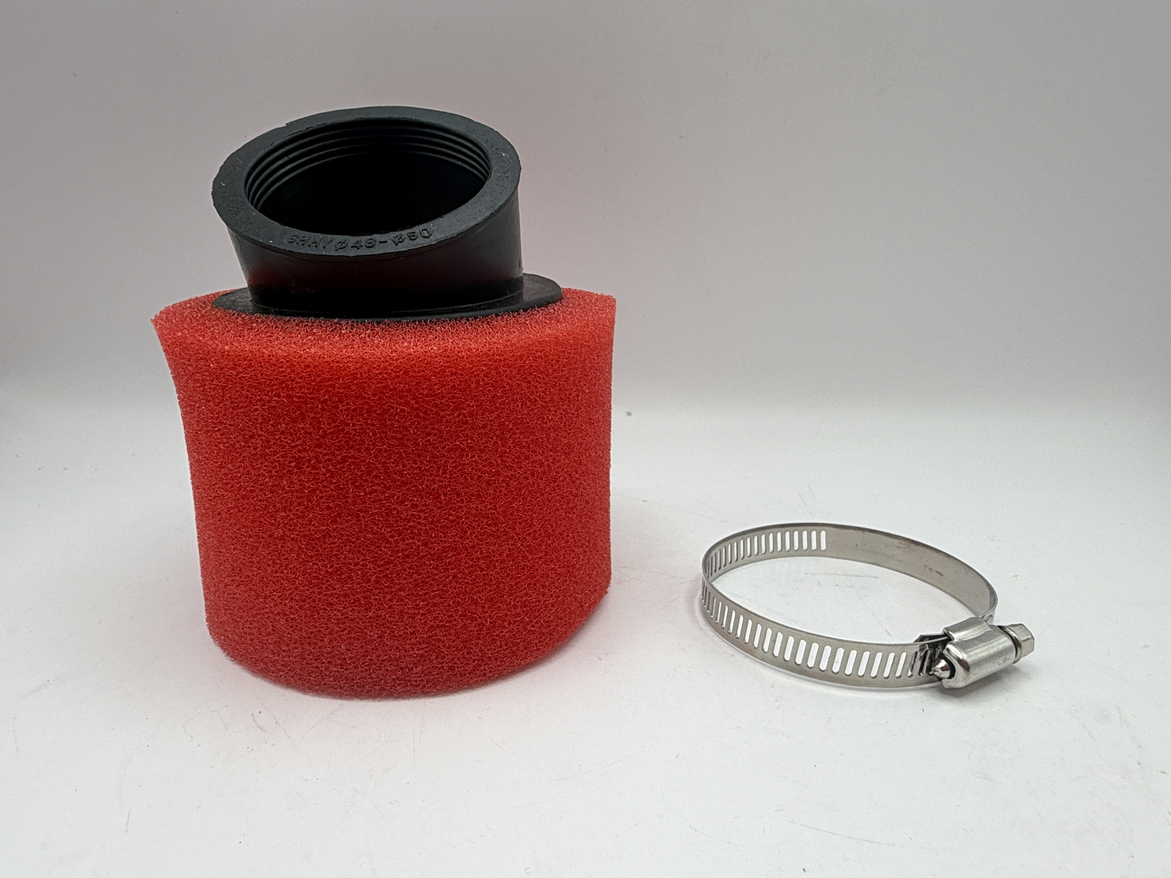 Foam Power Air Filter 48mm Angled Red