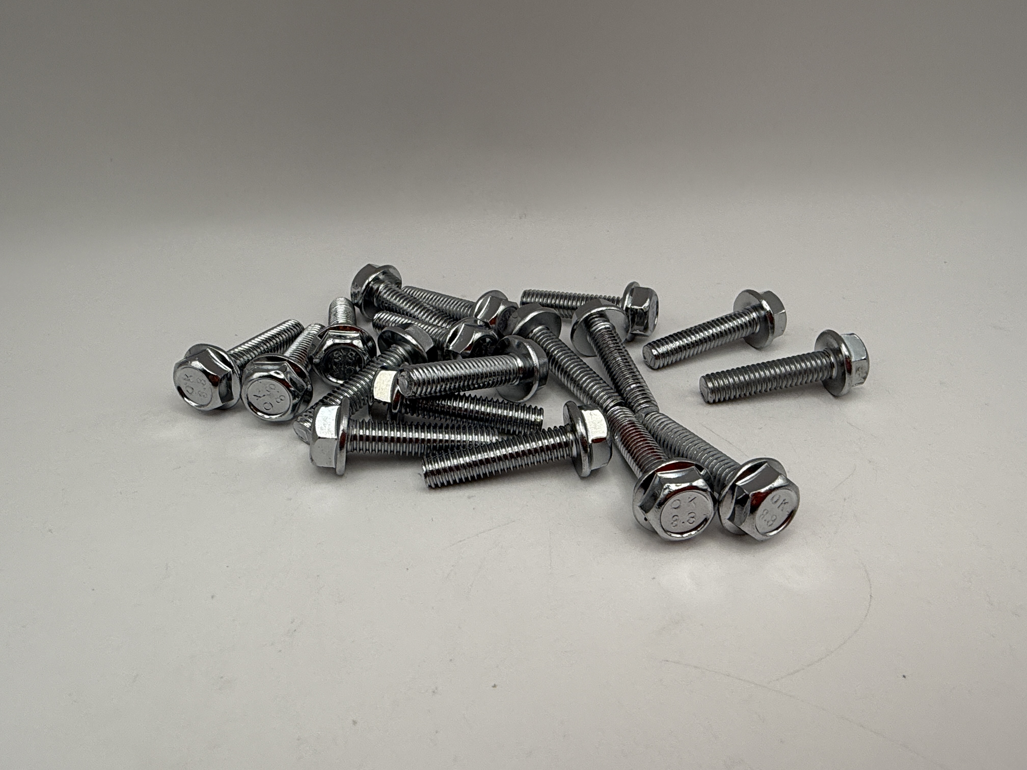 Hendler Bolts Flanged Chrome Hexagon M6 x 25mm x 1.00mm Pitch (10mm Head)