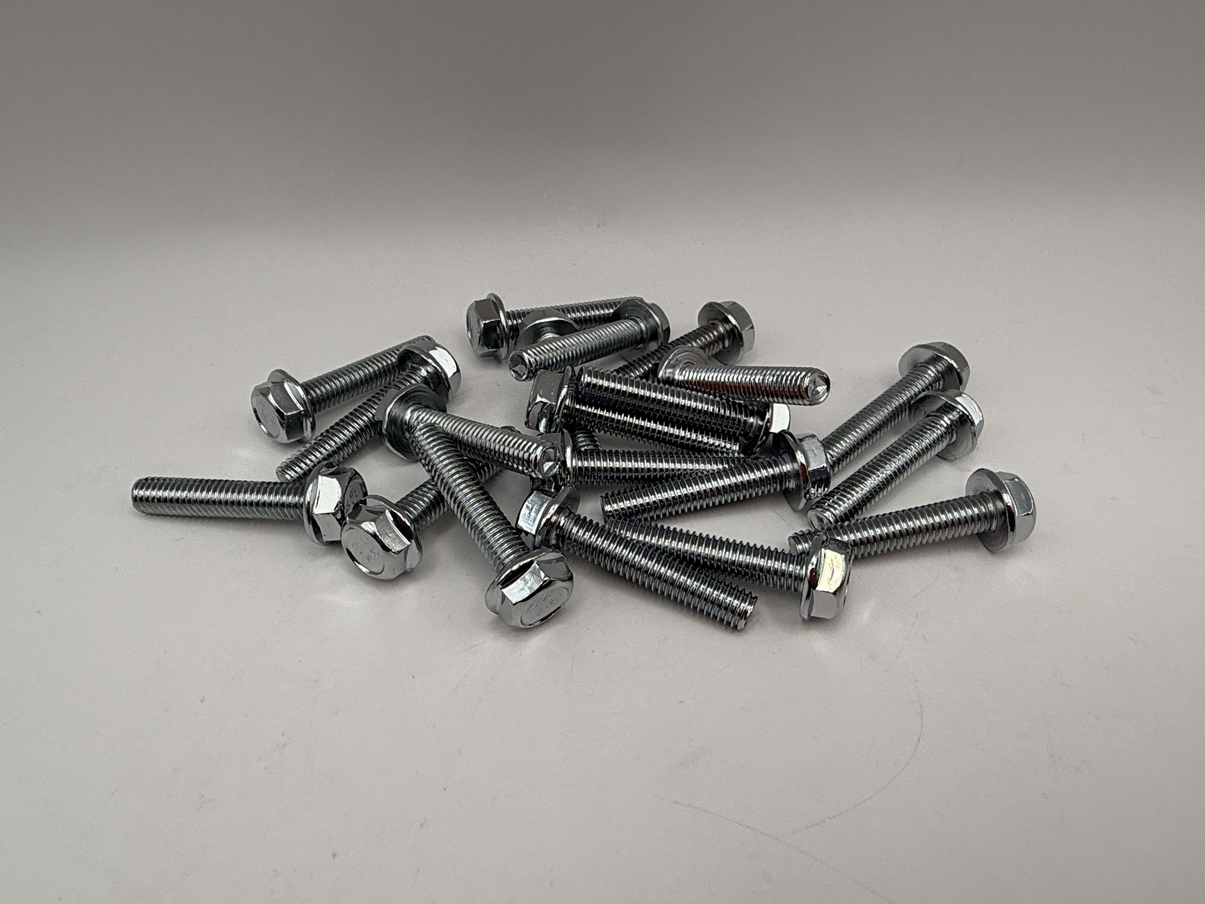Hendler Bolts Flanged Chrome Hexagon M6 x 30mm x 1.00mm Pitch (10mm Head)