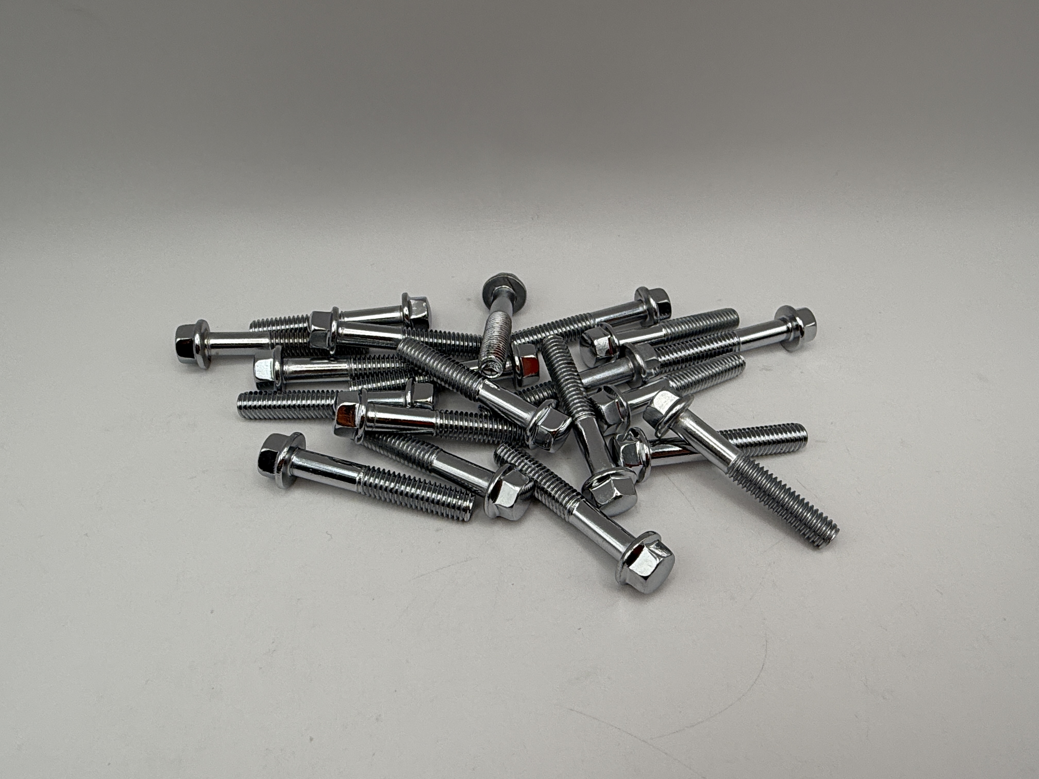 Hendler Bolts Flanged Chrome Hexagon M6 x 35mm x 1.00mm Pitch (8mm Head)