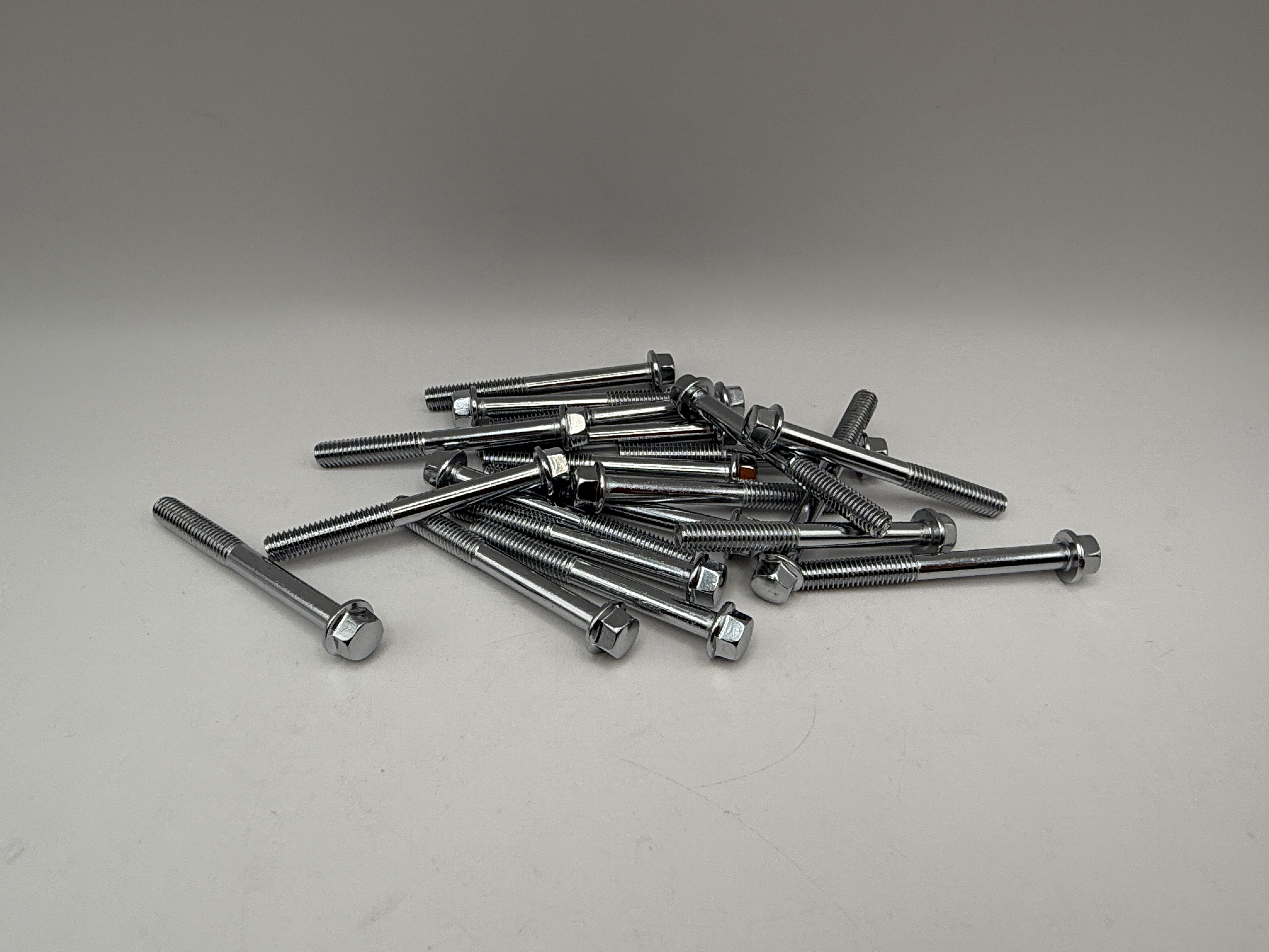 Hendler Bolts Flanged Chrome Hexagon M6 x 55mm x 1.00mm Pitch (8mm Head)