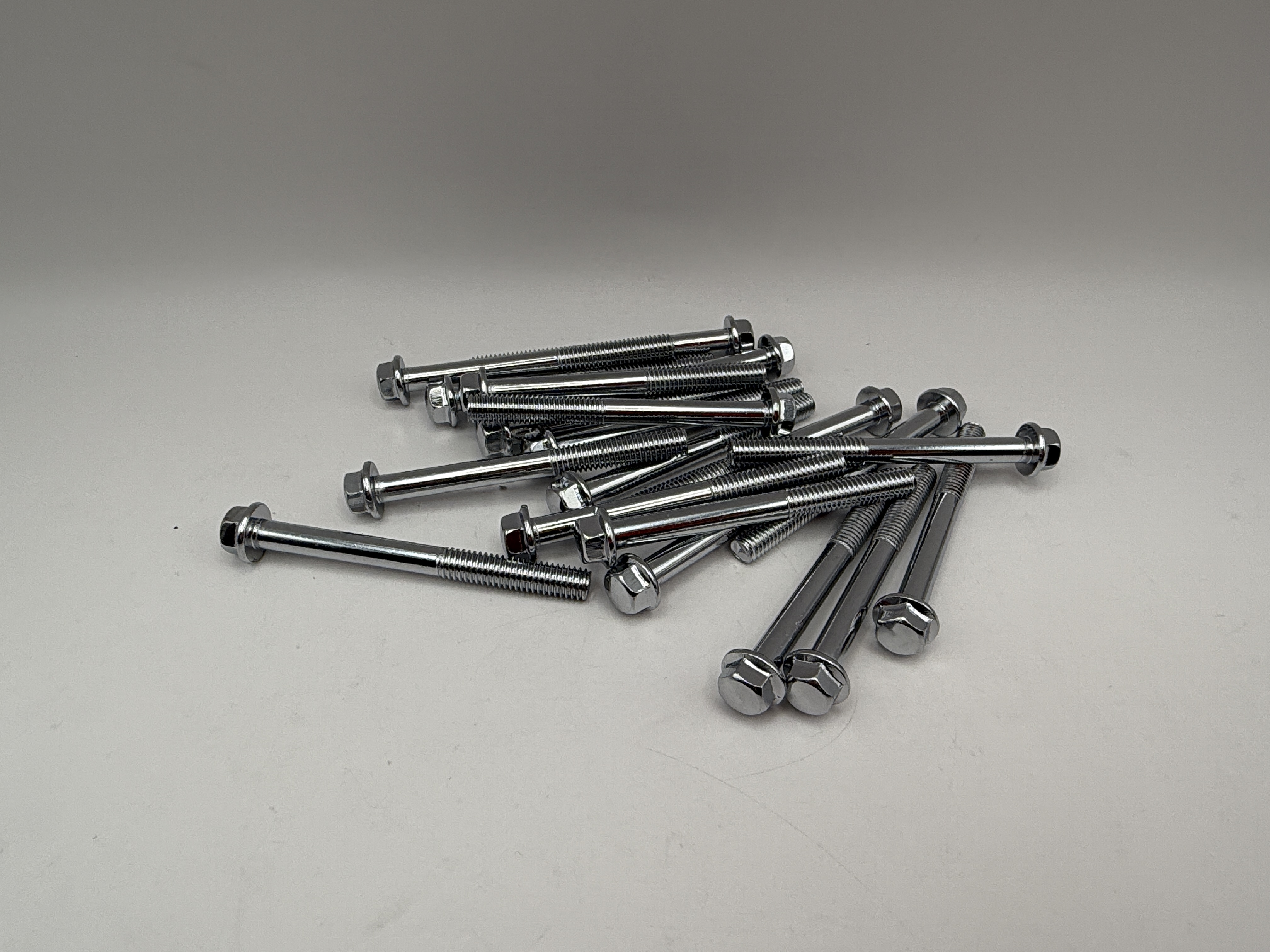 Hendler Bolts Flanged Chrome Hexagon M6 x 60mm x 1.00mm Pitch (8mm Head)