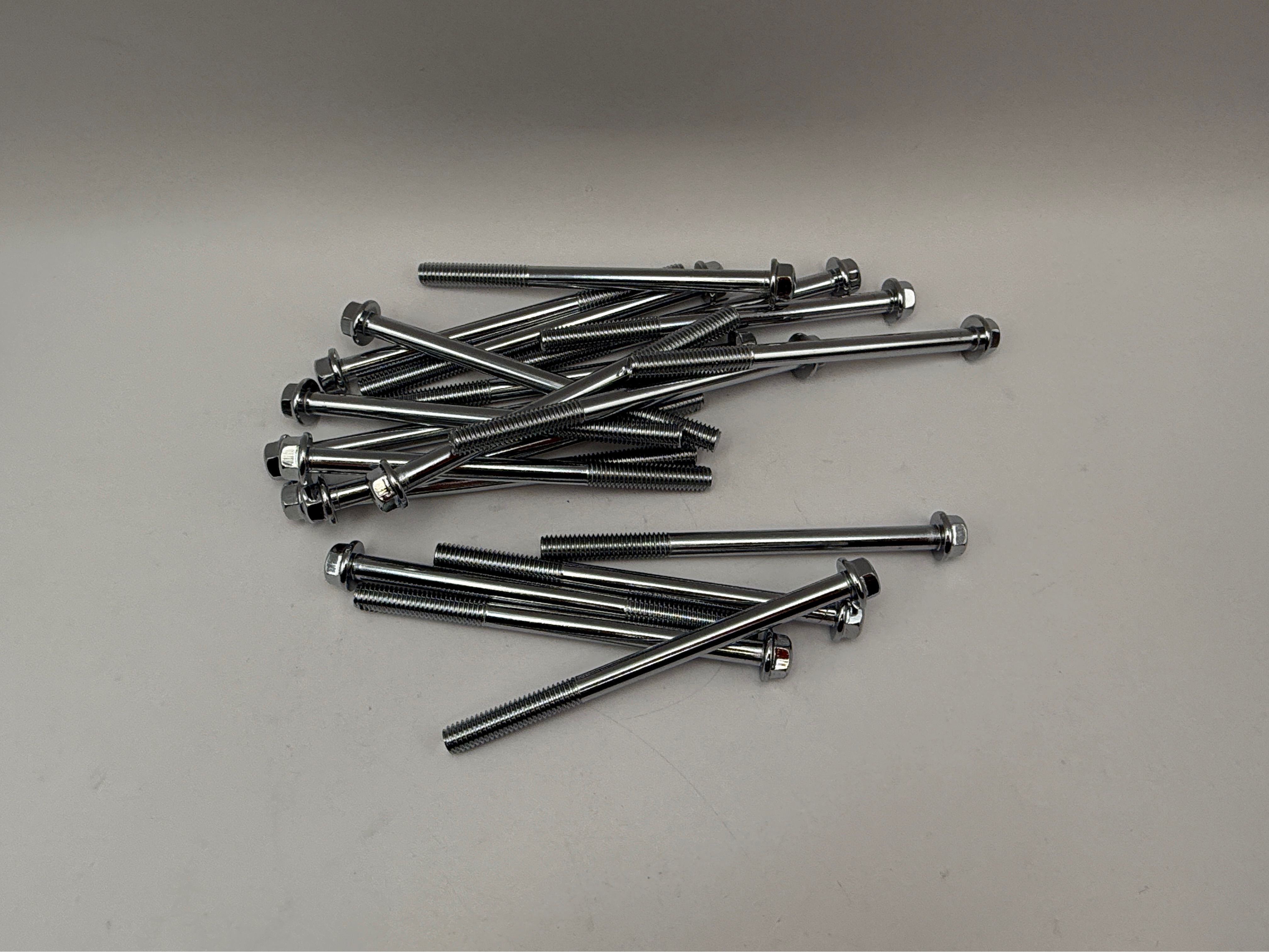 Hendler Bolts Flanged Chrome Hexagon M6 x 85mm x 1.00mm Pitch (8mm Head)