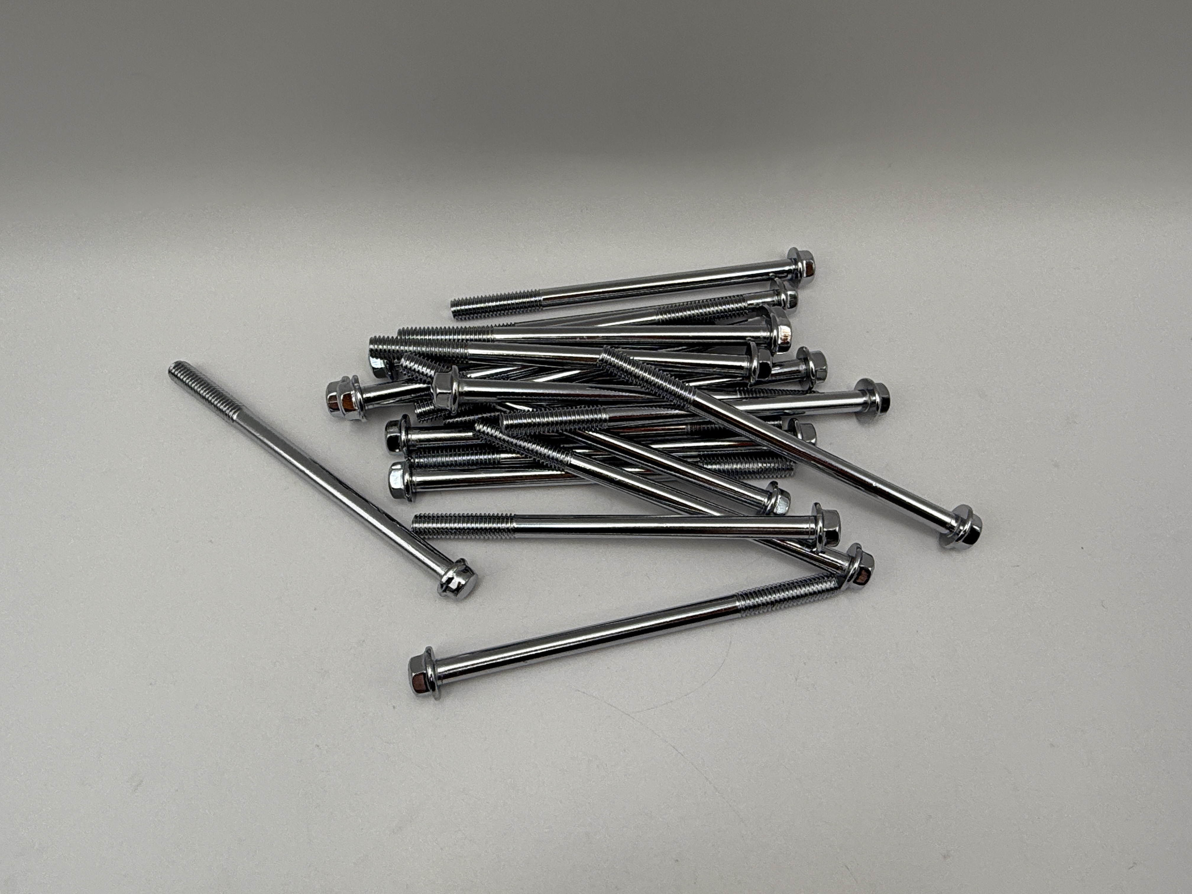 Hendler Bolts Flanged Chrome Hexagon M6 x 90mm x 1.00mm Pitch (8mm Head)