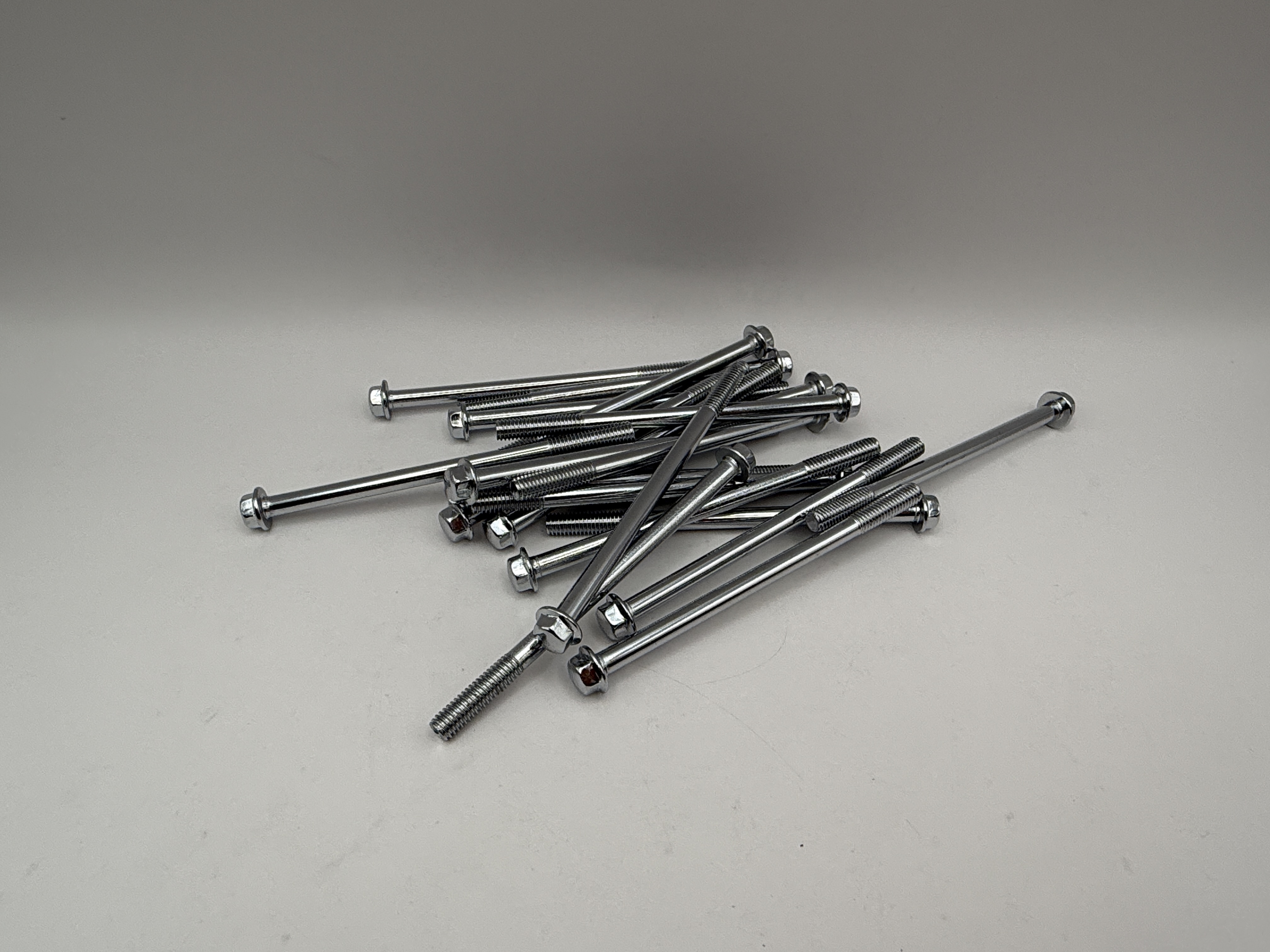 Hendler Bolts Flanged Chrome Hexagon M6 x 95mm x 1.00mm Pitch (8mm Head)