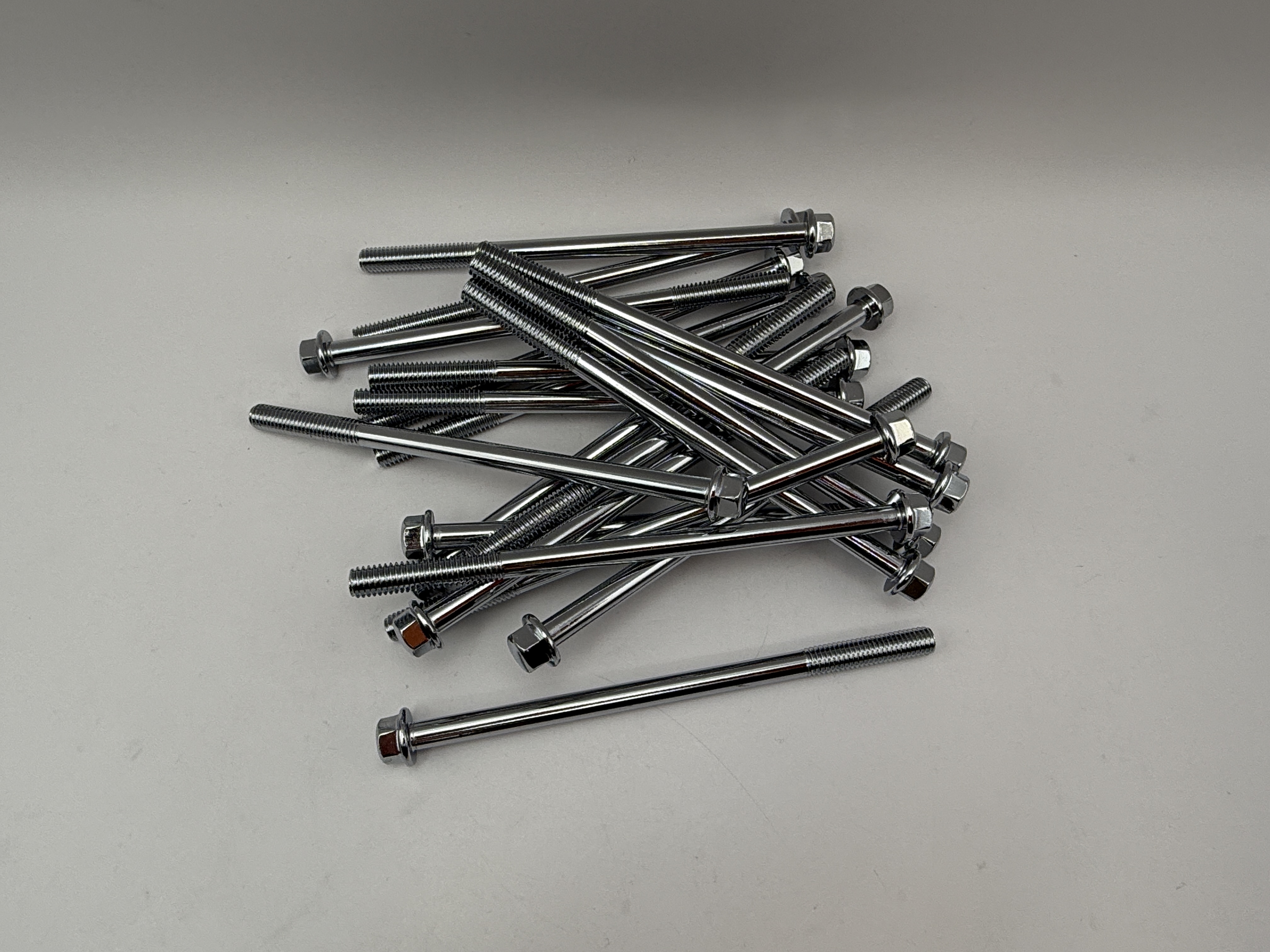 Hendler Bolts Flanged Chrome Hexagon M6 x 105mm x 1.00mm Pitch (8mm Head)