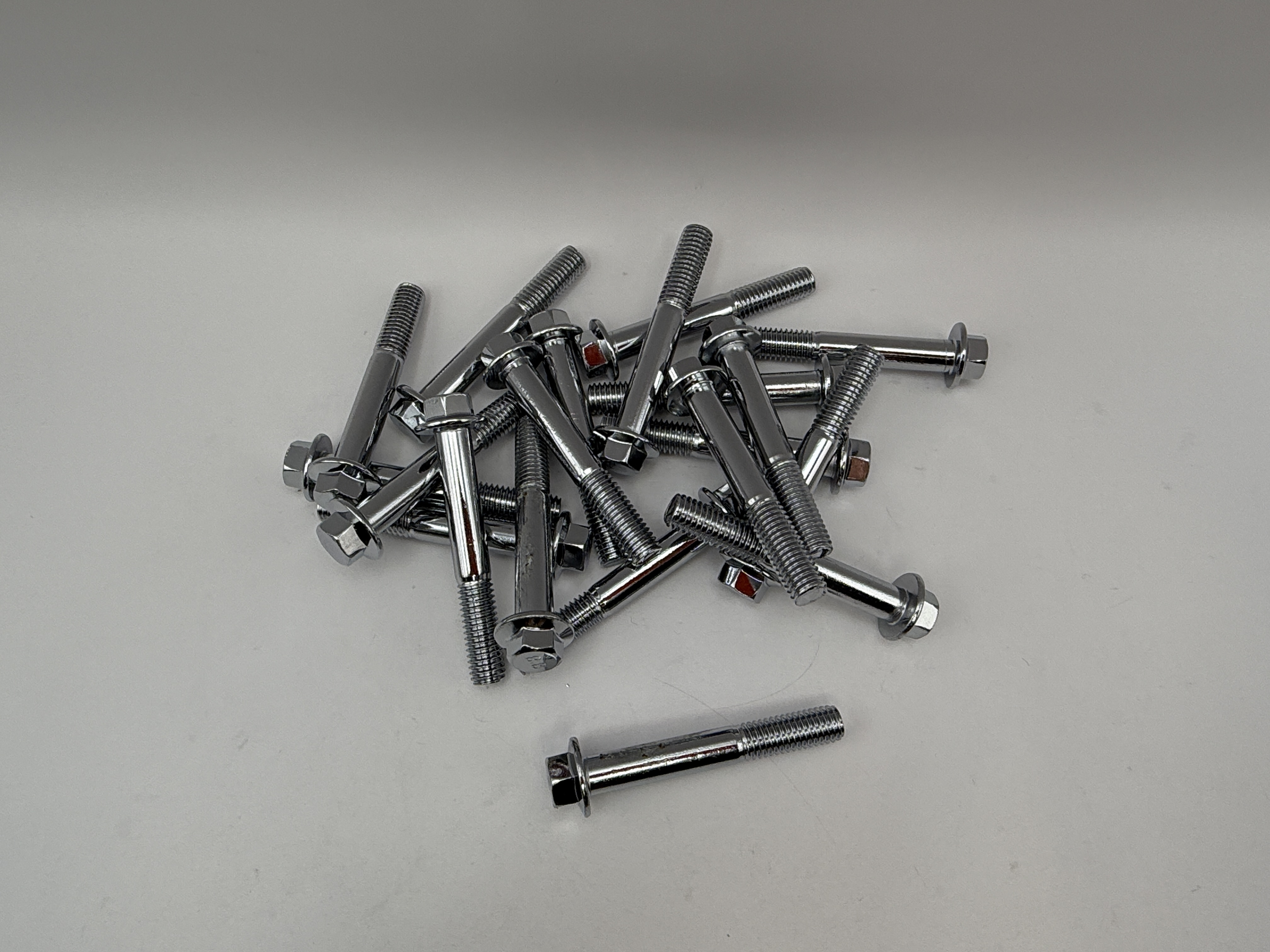Hendler Bolts Flanged Chrome Hexagon M8 x 55mm x 1.25mm Pitch (10mm Head)