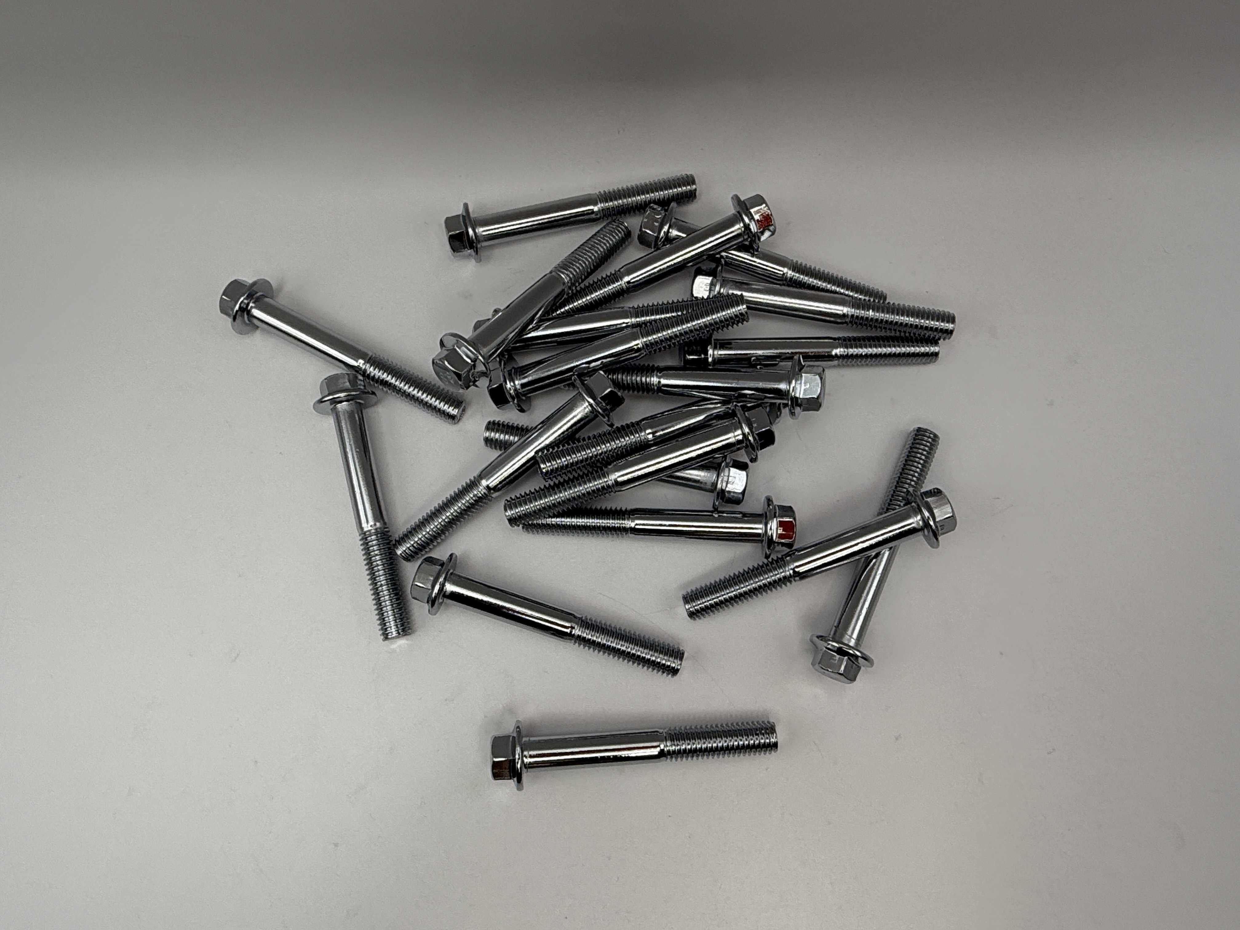 Hendler Bolts Flanged Chrome Hexagon M8 x 60mm x 1.25mm Pitch (10mm Head)