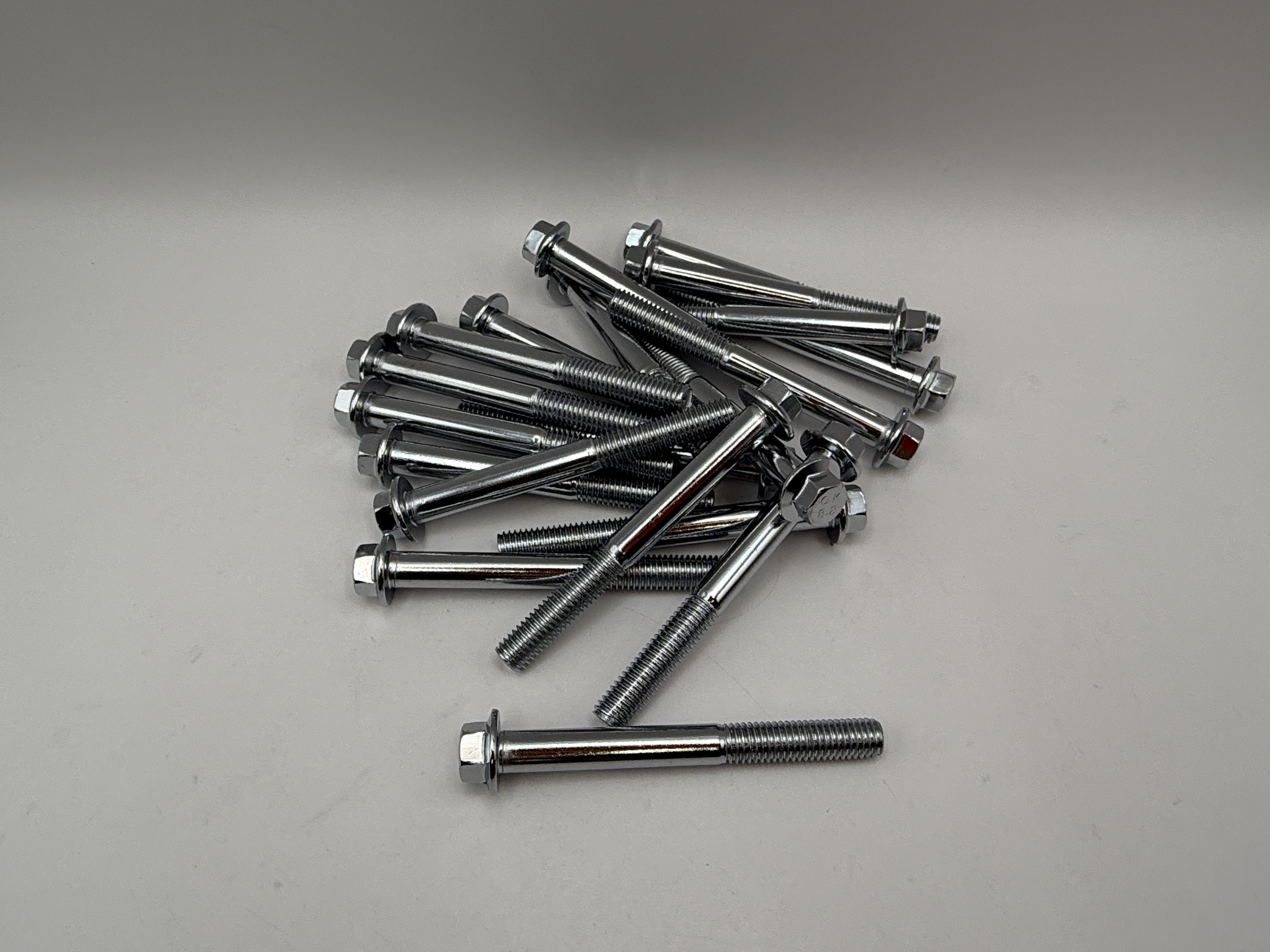 Hendler Bolts Flanged Chrome Hexagon M8 x 75mm x 1.25mm Pitch (10mm Head)