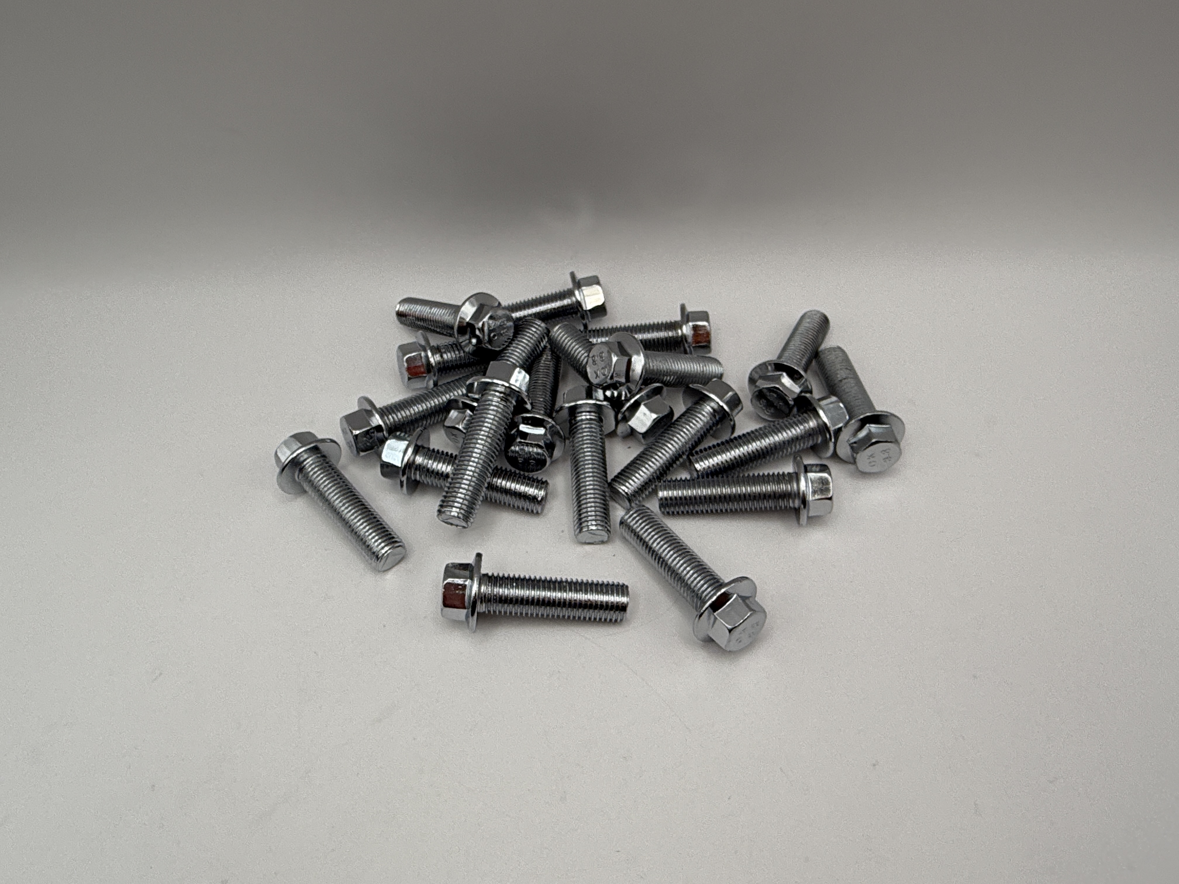Hendler Bolts Flanged Chrome Hexagon M10 x 35mm x 1.25mm Pitch (12mm Head)