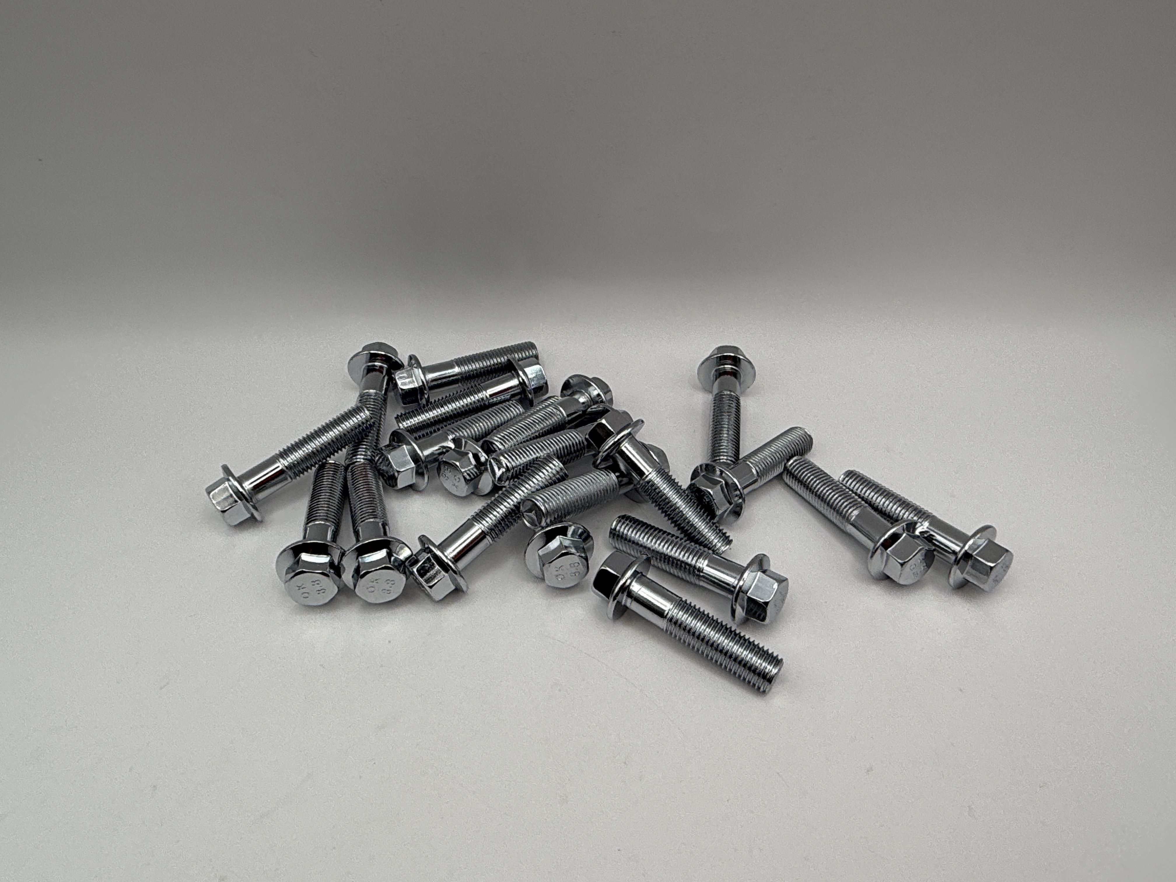 Hendler Bolts Flanged Chrome Hexagon M10 x 40mm x 1.25mm Pitch (12mm Head)
