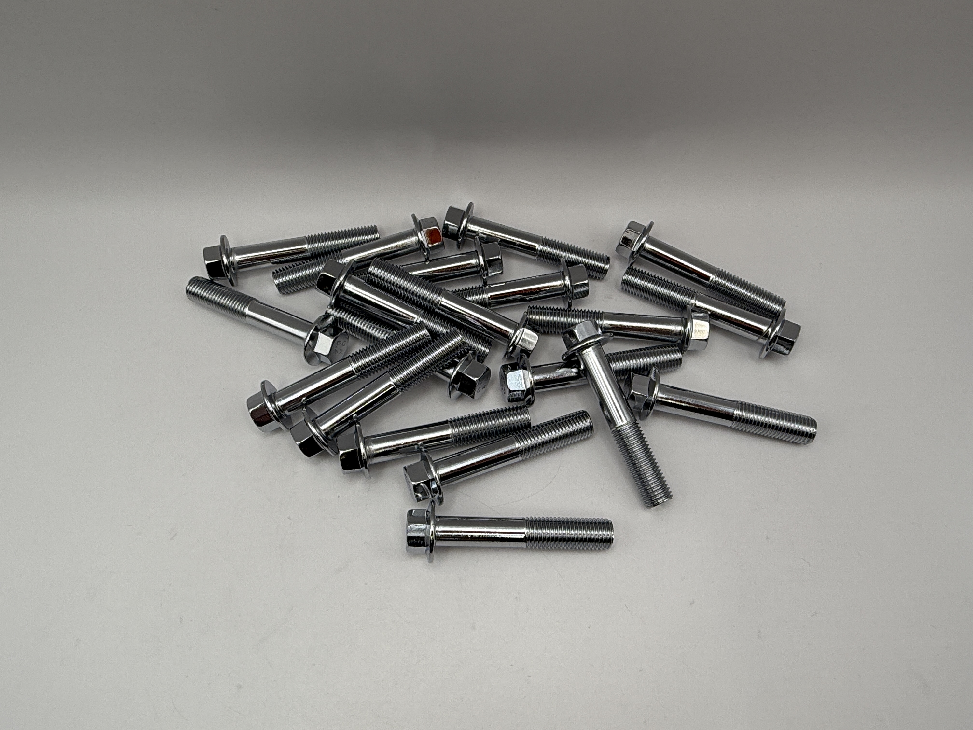 Hendler Bolts Flanged Chrome Hexagon M10 x 55mm x 1.25mm Pitch (12mm Head)